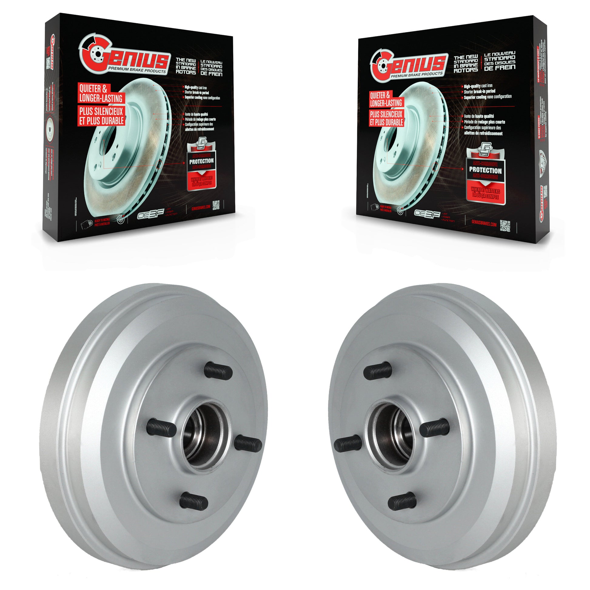 Genius KG-101491 Brake Drum for 2009-2011 Ford Focus - Rear