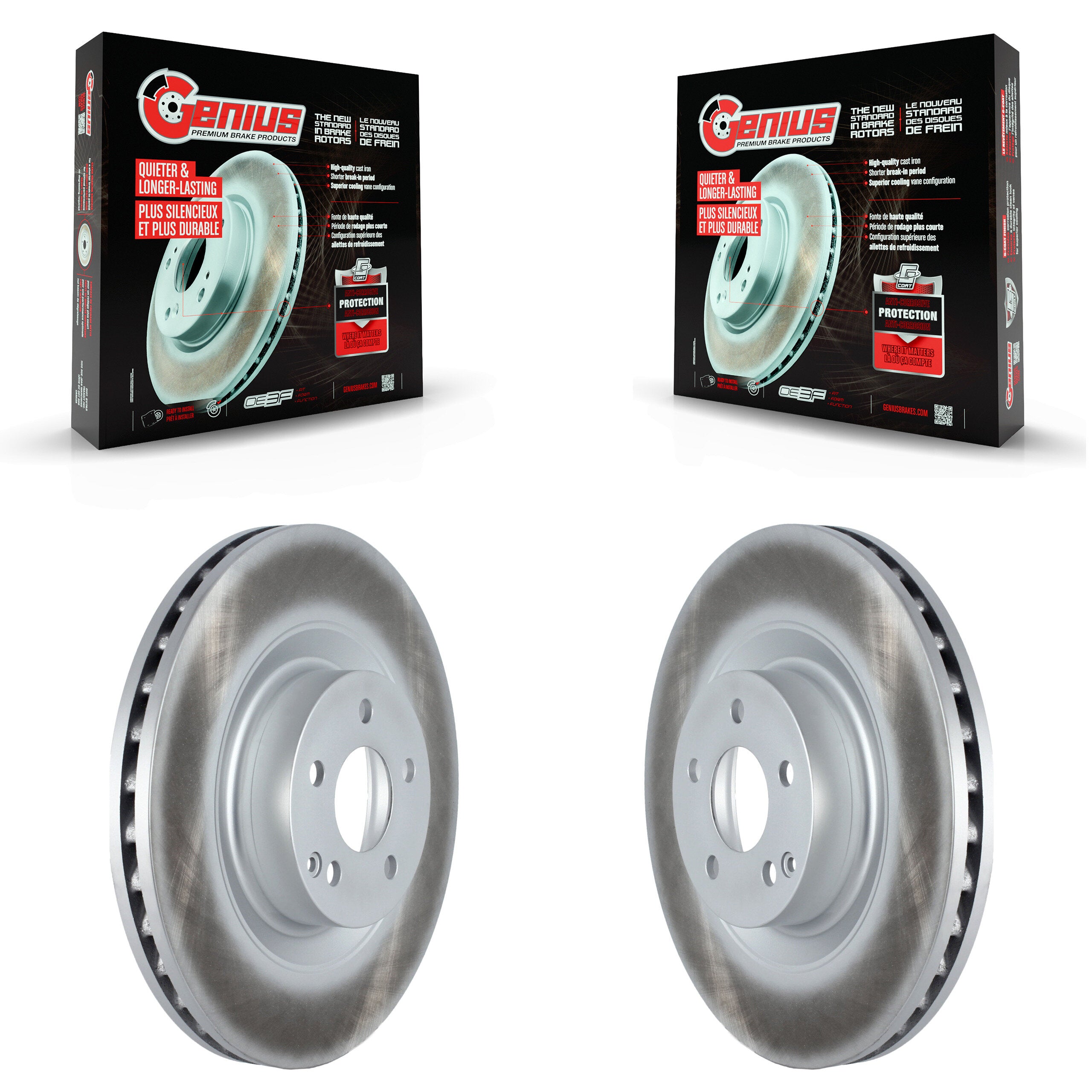 Genius KG-101514 Disc Brake Rotor for 2007-2014 Mercedes-Benz S350, Mercedes-Benz SL550 and More - Front