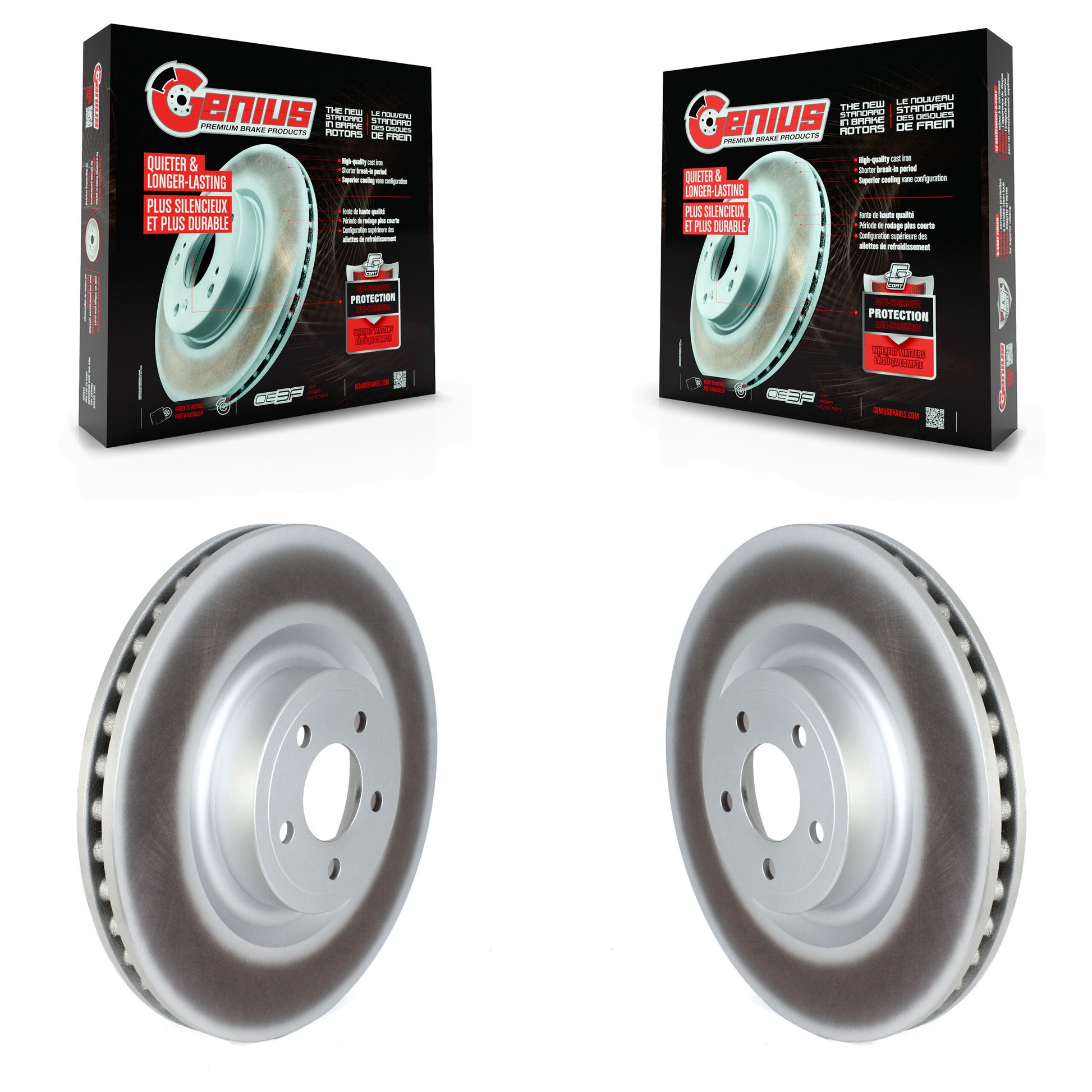 Genius KG-101595 Disc Brake Rotor for 2015-2023 Ford Mustang - Front