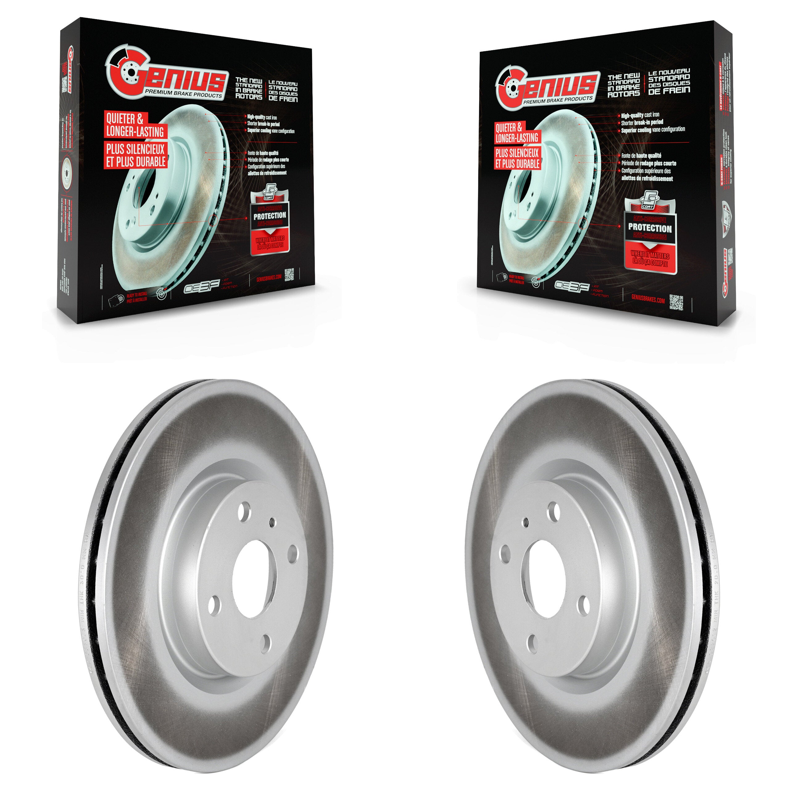 Genius KG-101601 Disc Brake Rotor for 2016-2024 Mazda MX-5 Miata - Front