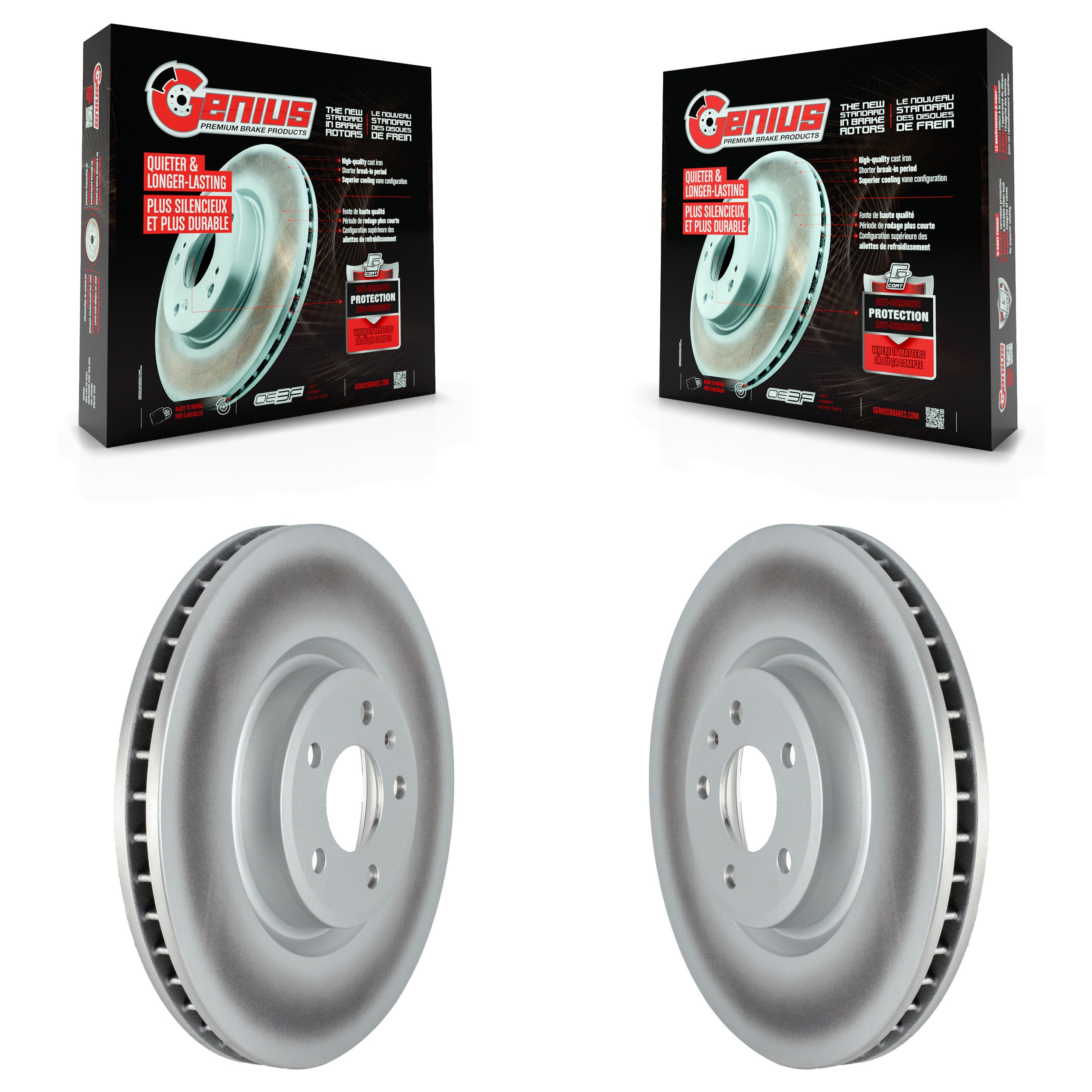 Genius KG-101604 Disc Brake Rotor for 2016-2024 Audi SQ5 Sportback, Audi Q5 and More - Front