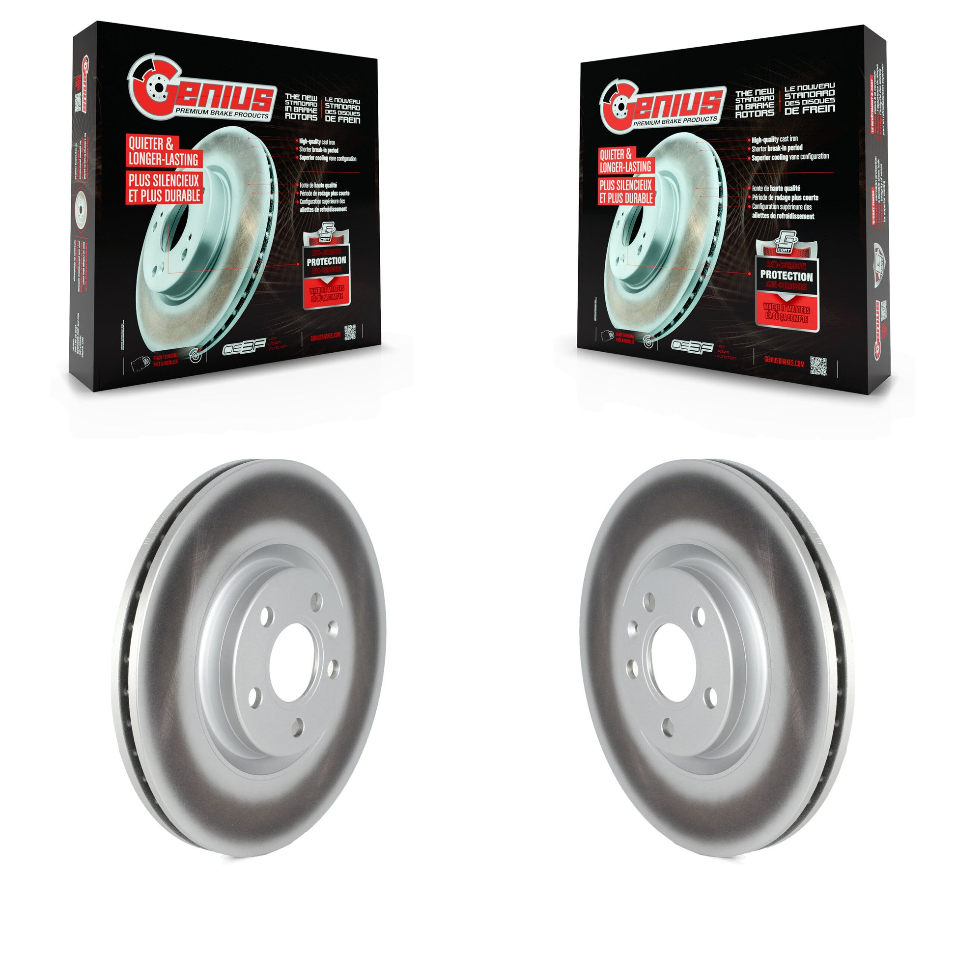 Genius KG-101611 Disc Brake Rotor for 2017-2025 Volvo XC40, Volvo S60 and More - Front