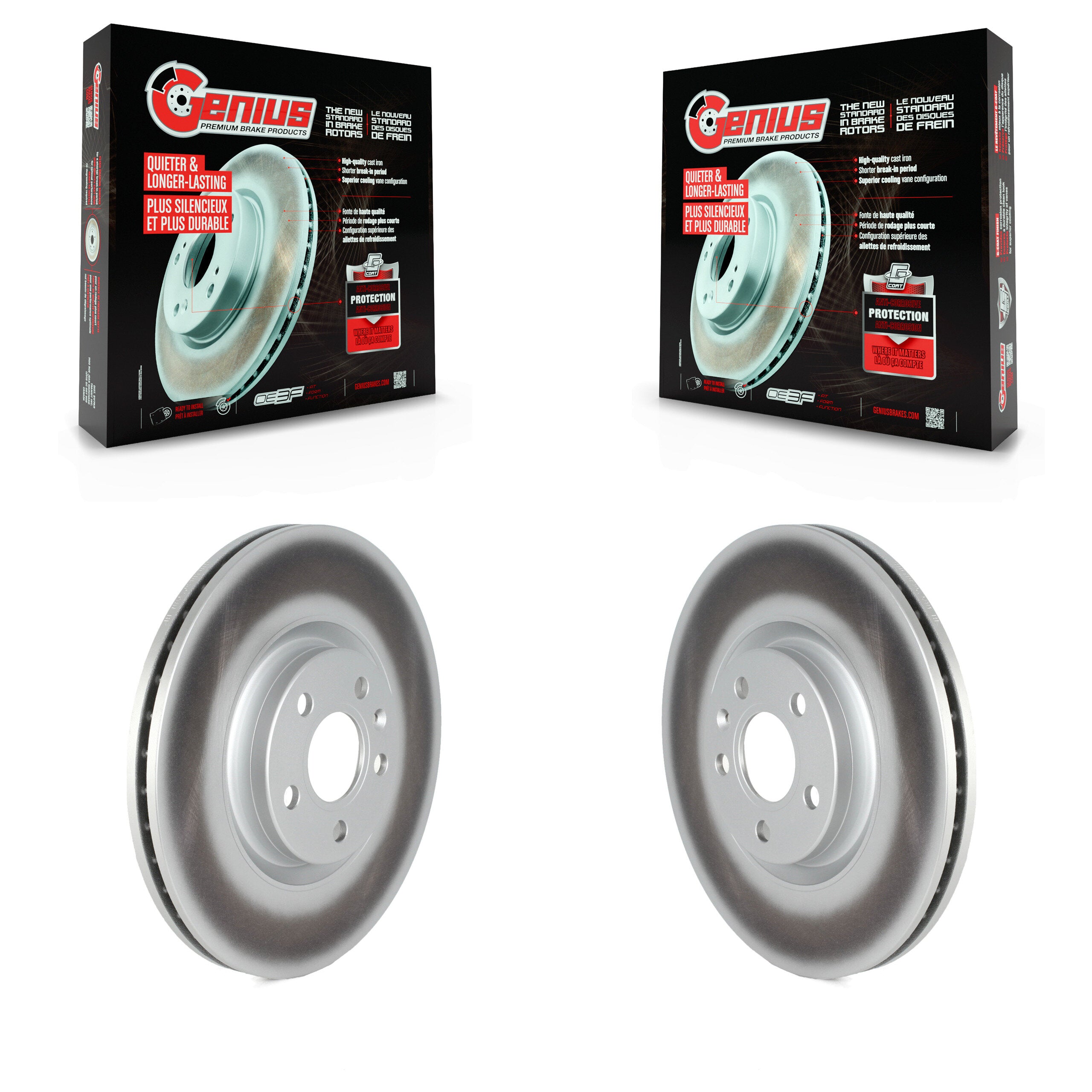 Genius KG-101611 Disc Brake Rotor for 2017-2025 Volvo XC40, Volvo S60 and More - Front