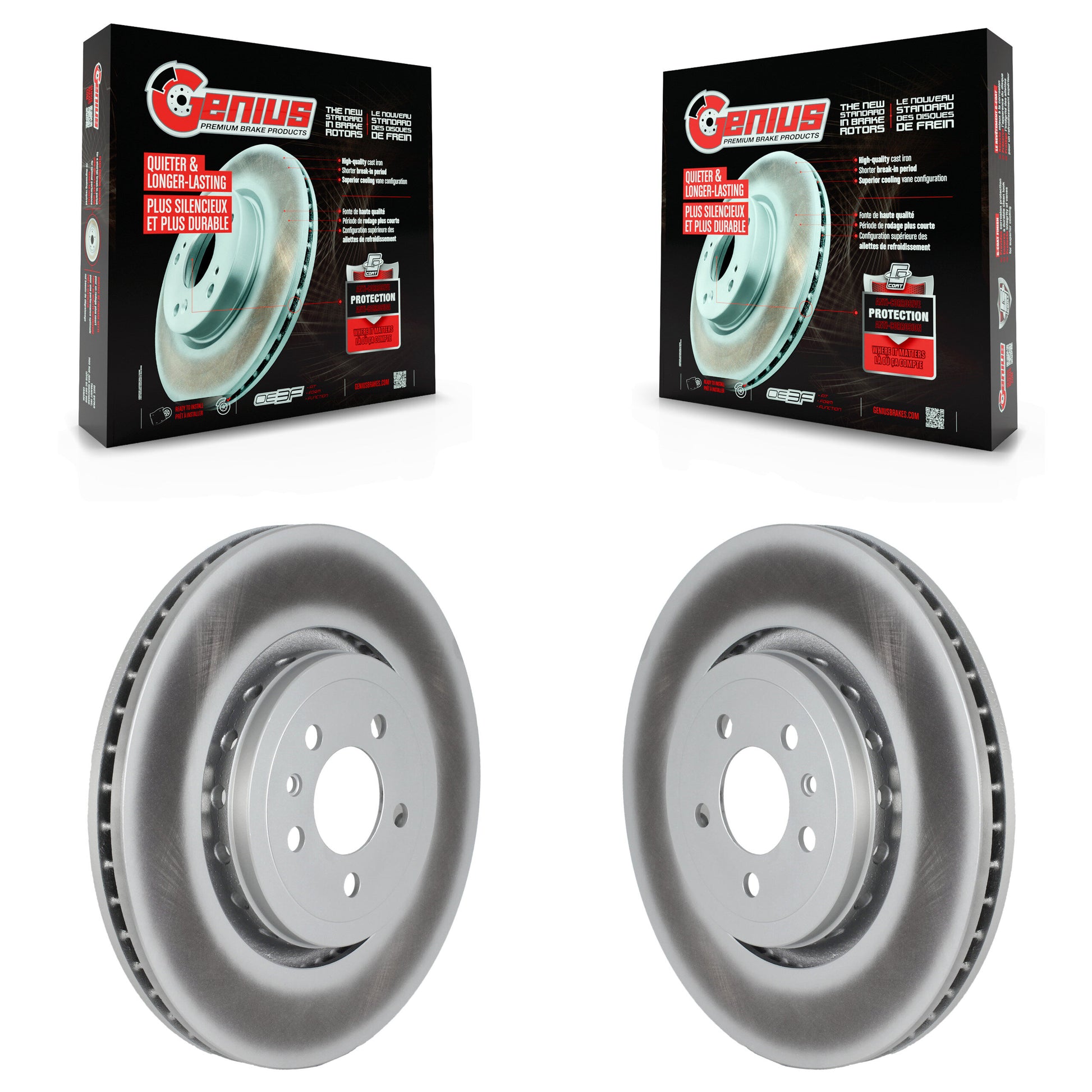Genius KG-101616 Disc Brake Rotor for 2014-2023 Dodge Charger - Front
