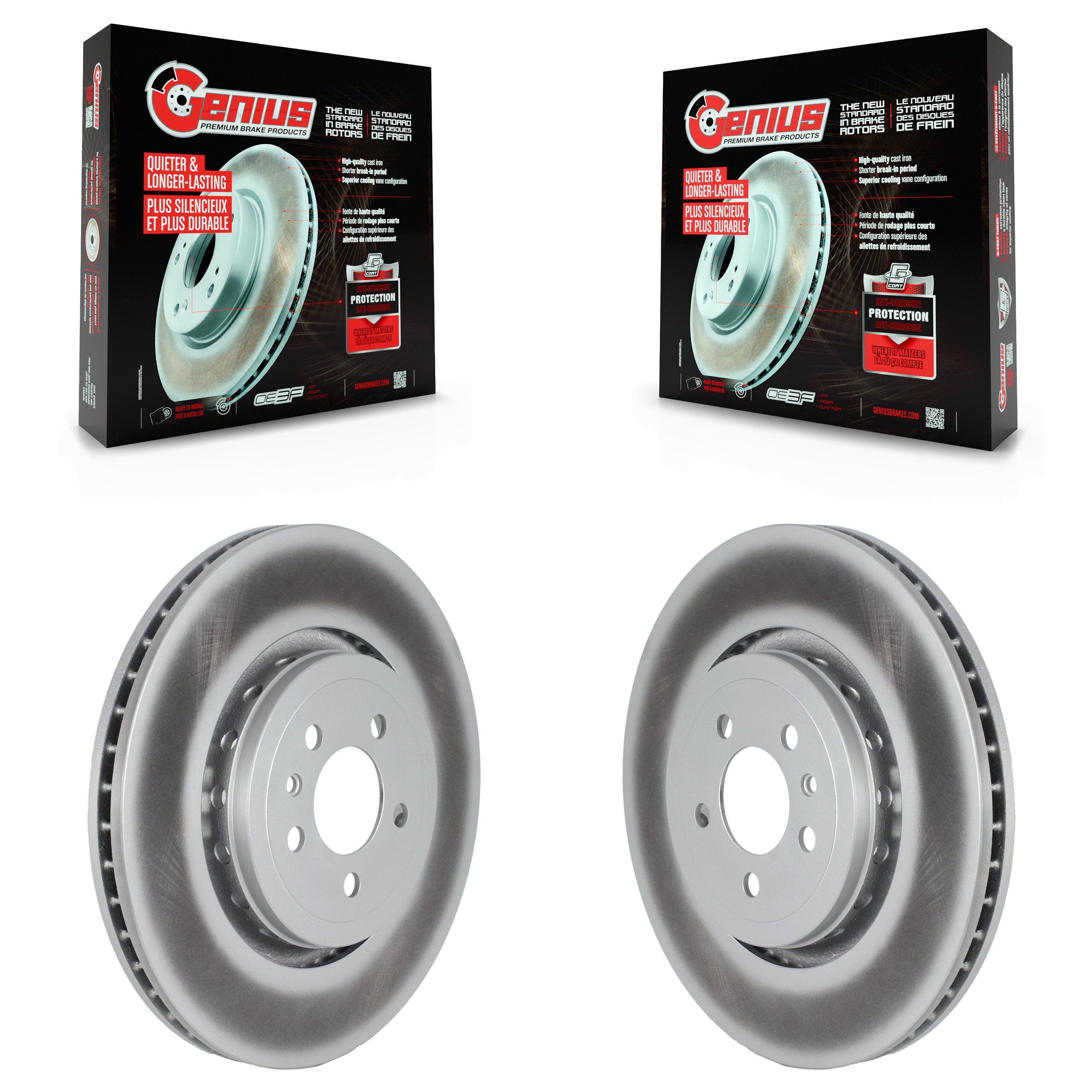 Genius KG-101616 Disc Brake Rotor for 2014-2023 Dodge Charger - Front