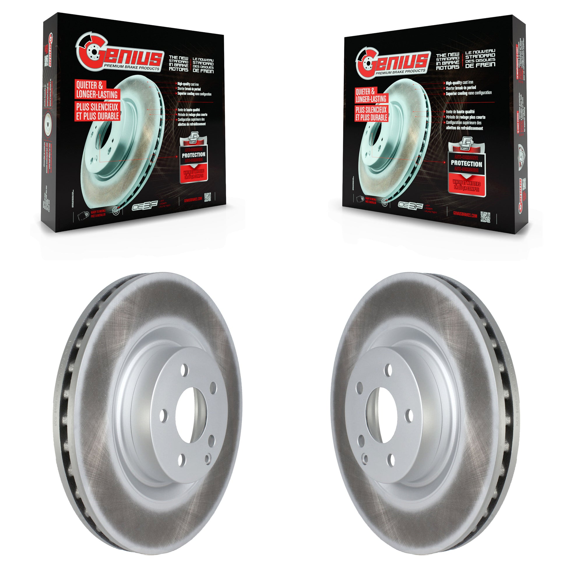 Genius KG-101620 Disc Brake Rotor for 2010-2017 Mercedes-Benz E550, Mercedes-Benz E400, Mercedes-Benz C250 - Front