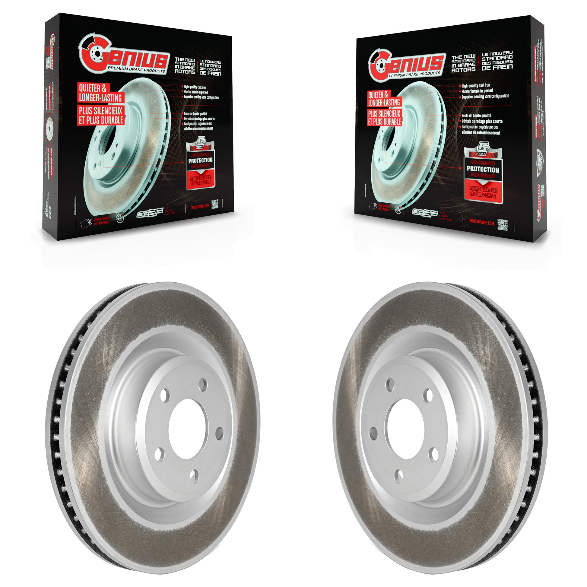 Genius KG-101621 Disc Brake Rotor for 2020-2024 Ford Explorer, Lincoln Aviator - Front