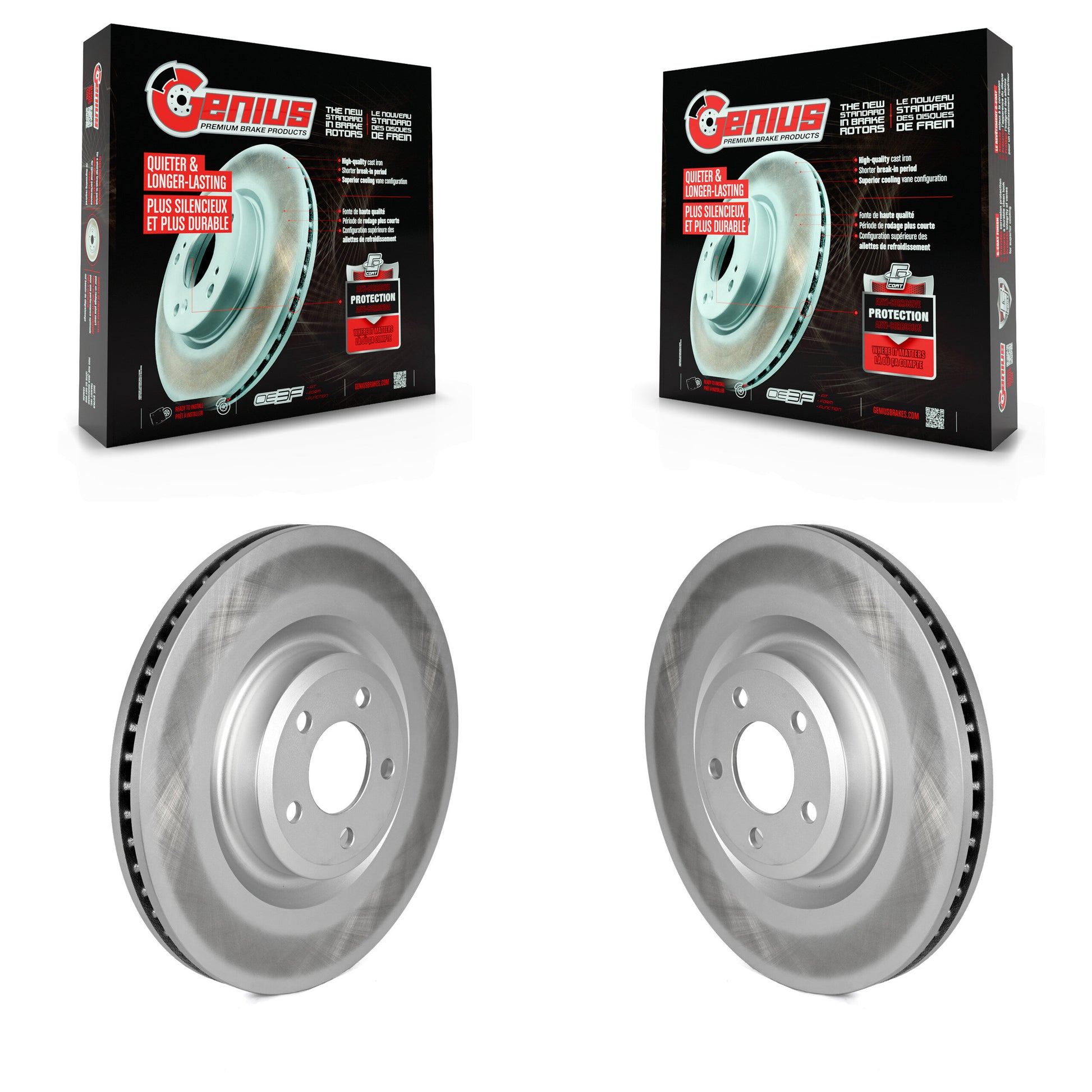 Genius KG-101622 Disc Brake Rotor for 2020-2024 Ford Explorer, Lincoln Aviator, Ford Police Interceptor Utility - Front