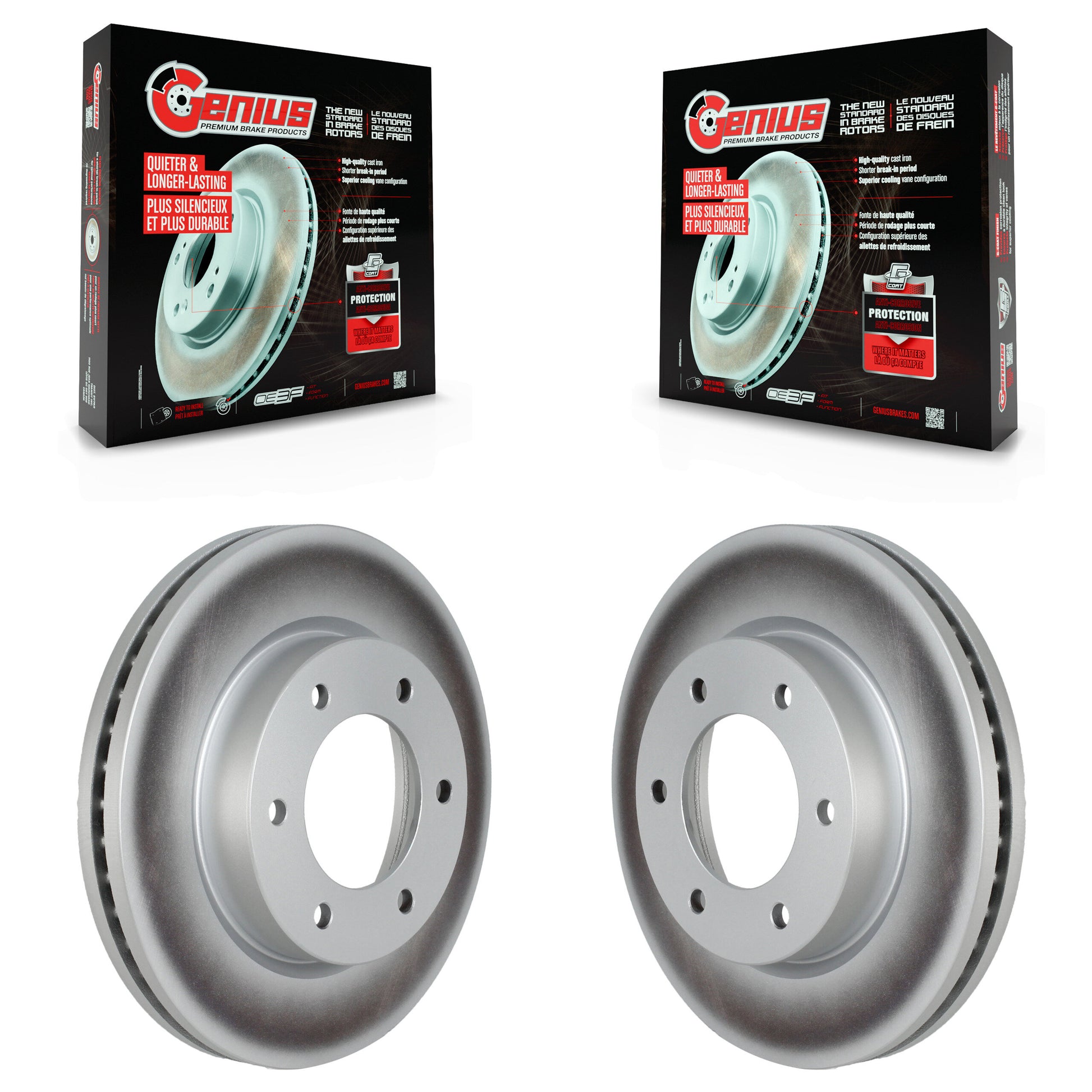 Genius KG-101628 Disc Brake Rotor for 2019-2024 Ford Bronco, Ford Ranger - Front