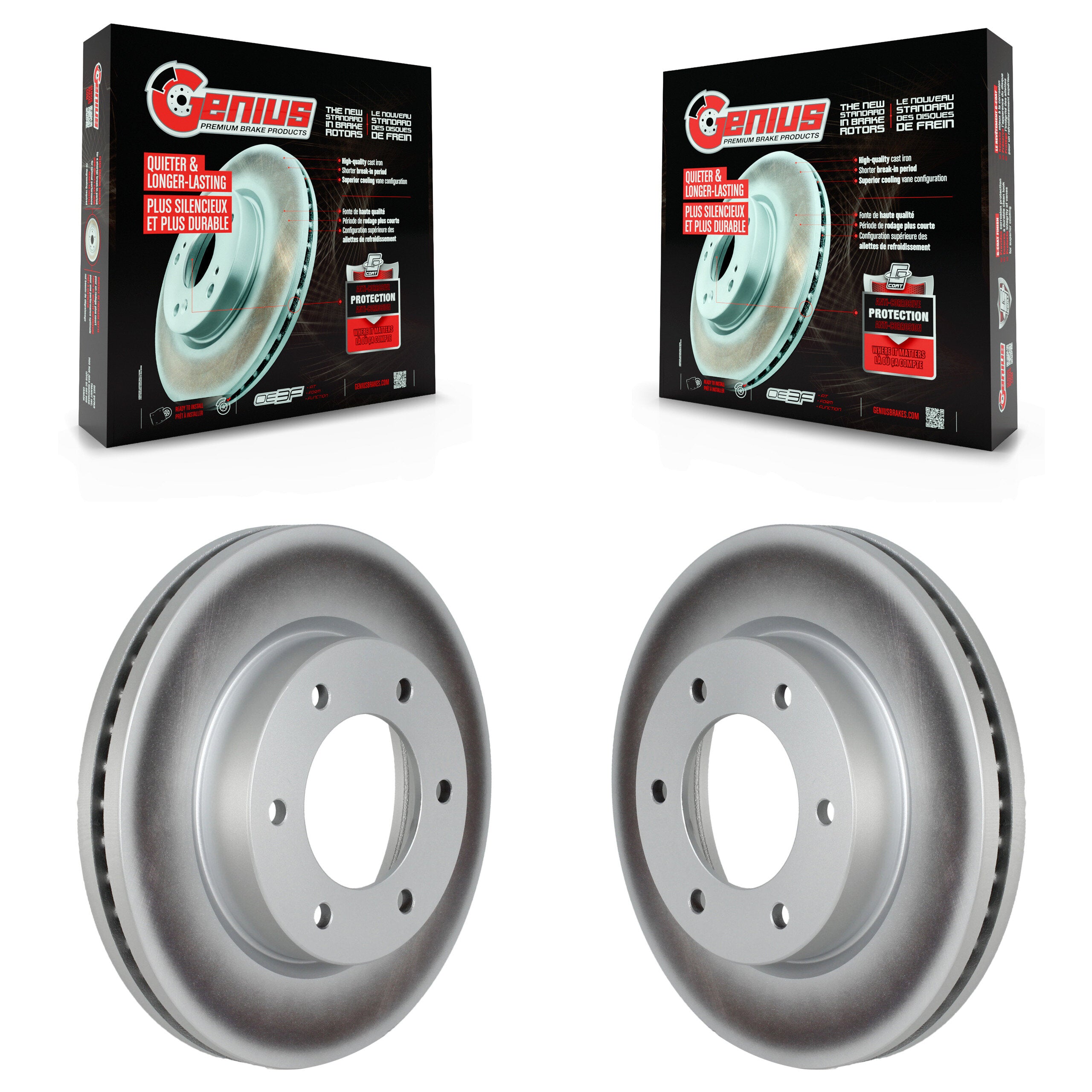 Genius KG-101628 Disc Brake Rotor for 2019-2024 Ford Bronco, Ford Ranger - Front