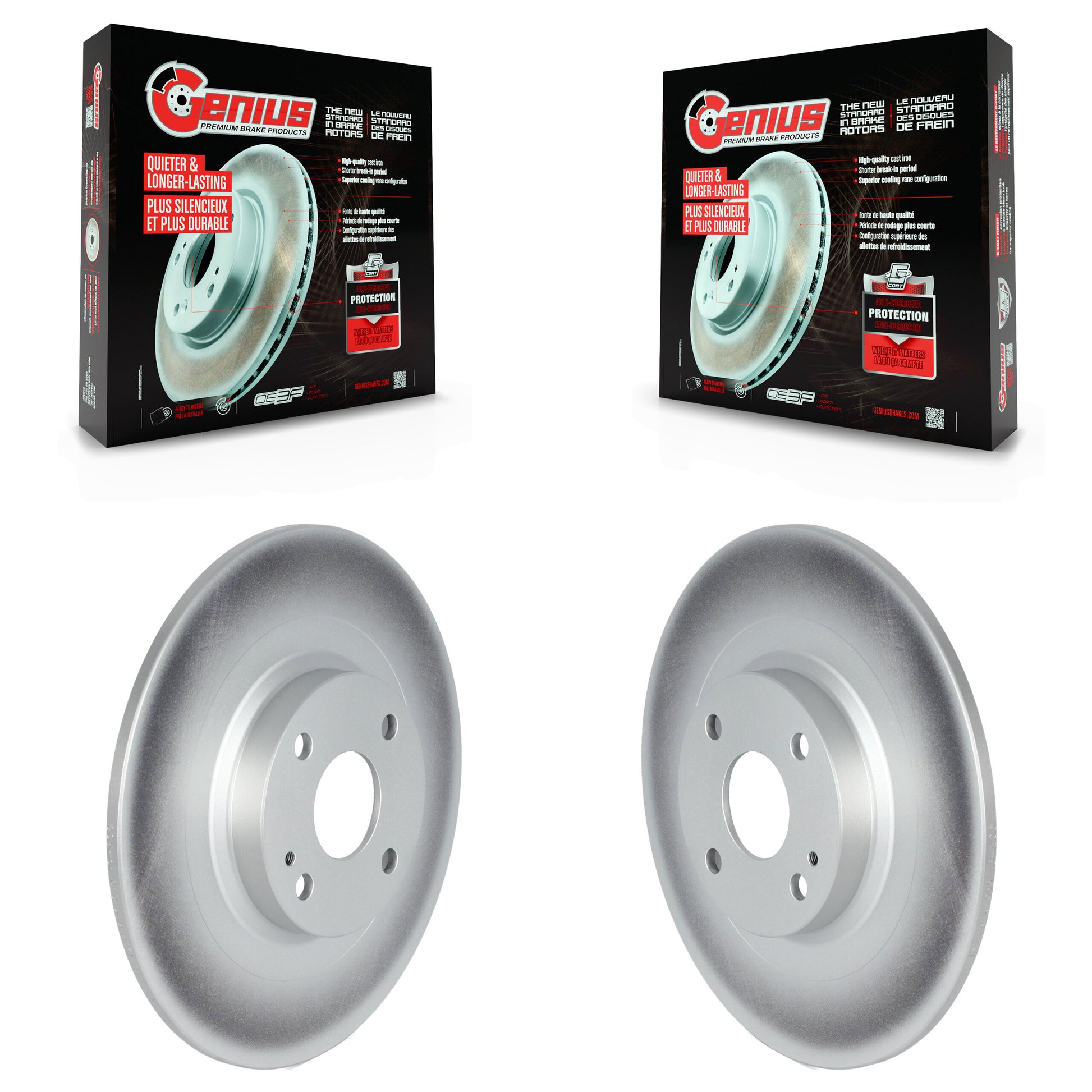 Genius KG-101636 Disc Brake Rotor for 2016-2024 Mazda MX-5, Fiat 124 Spider, Mazda MX-5 Miata - Rear