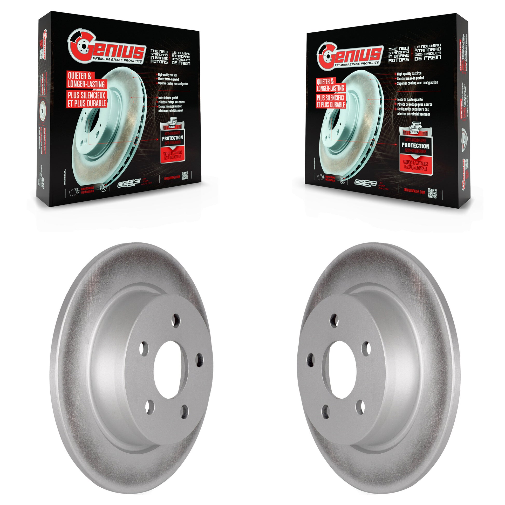 Genius KG-101638 Disc Brake Rotor for 2018-2023 Ford Transit Connect - Rear