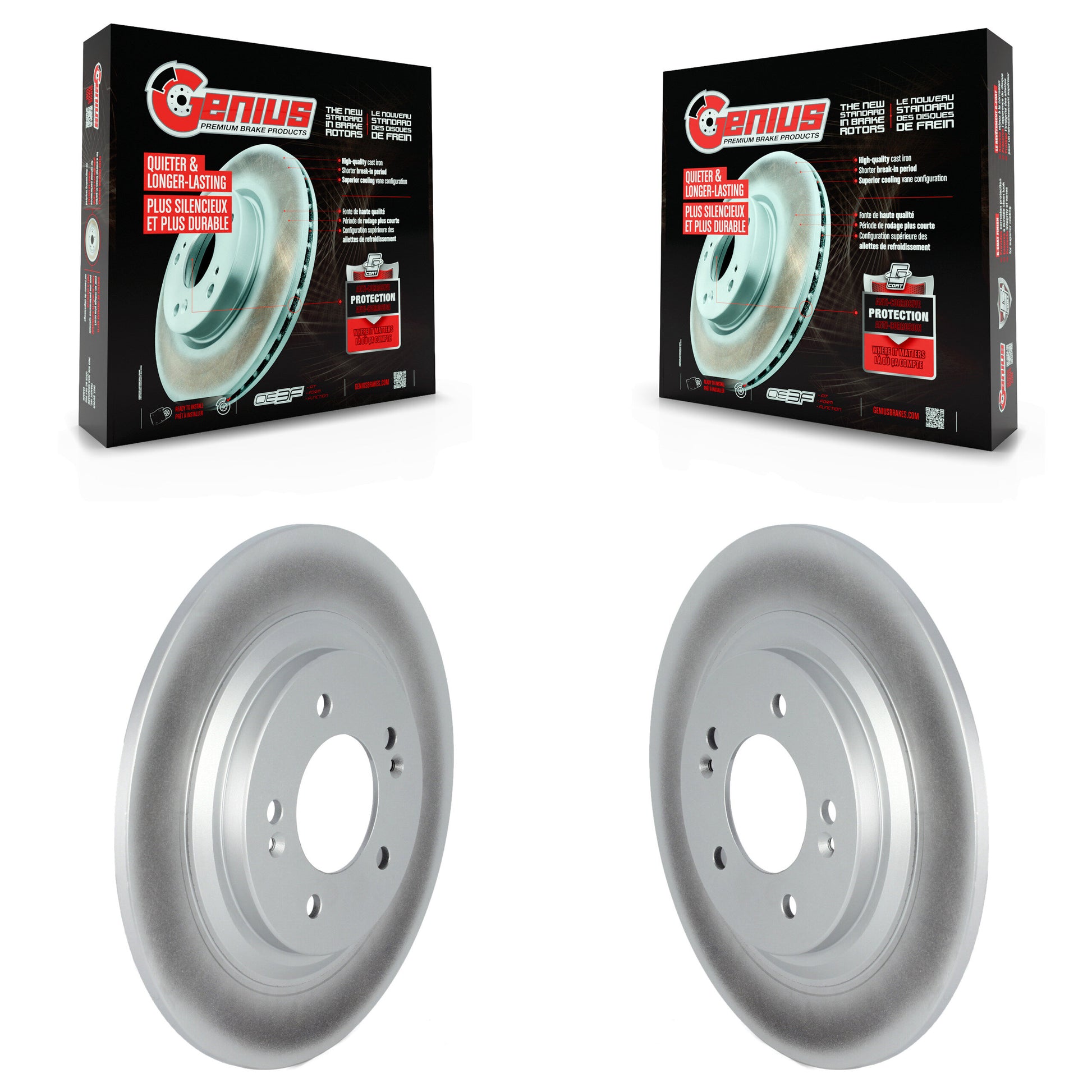Genius KG-101639 Disc Brake Rotor for 2017-2023 Kia Cadenza, Kia Soul EV and More - Rear