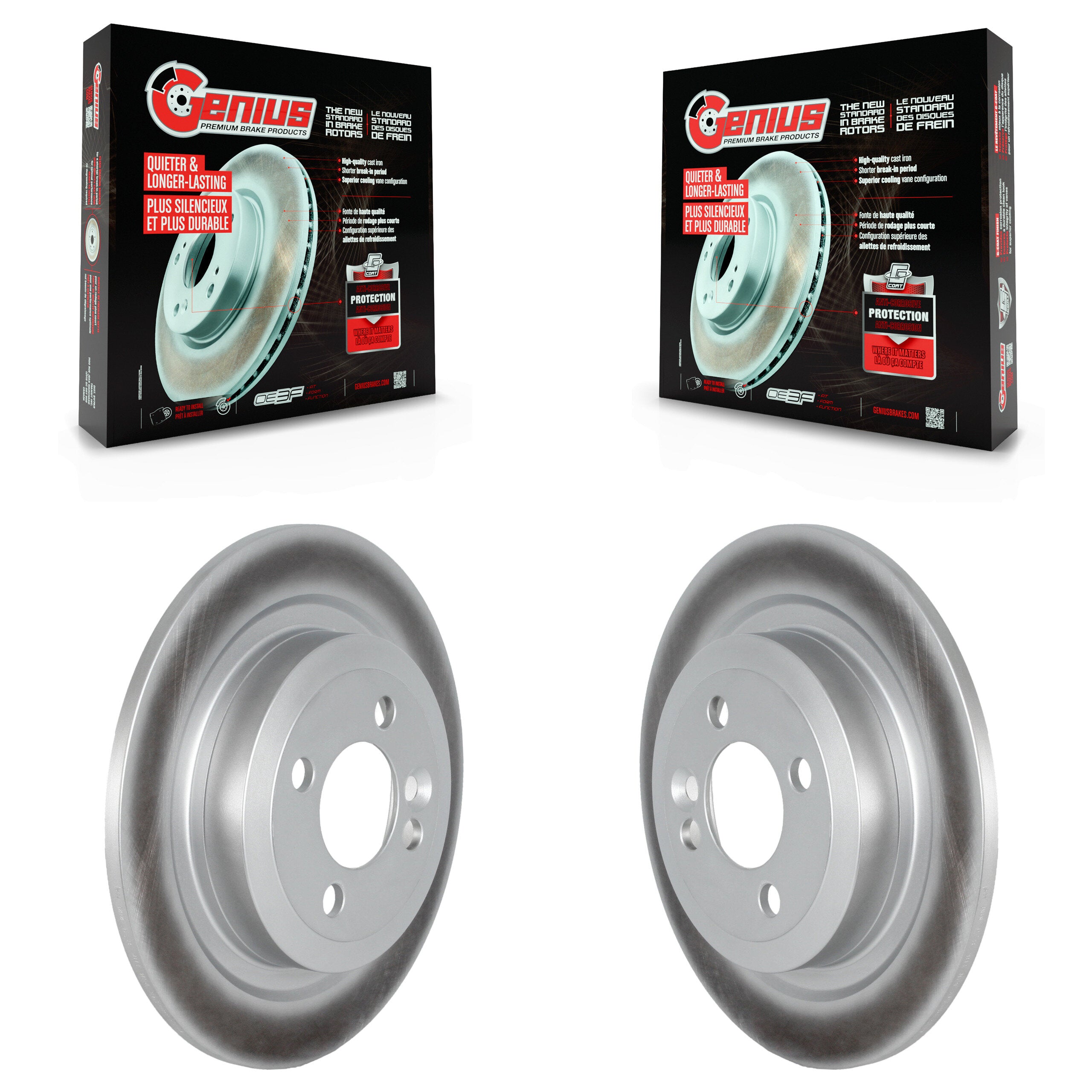 Genius KG-101640 Disc Brake Rotor for 2007-2015 Mini Cooper - Rear