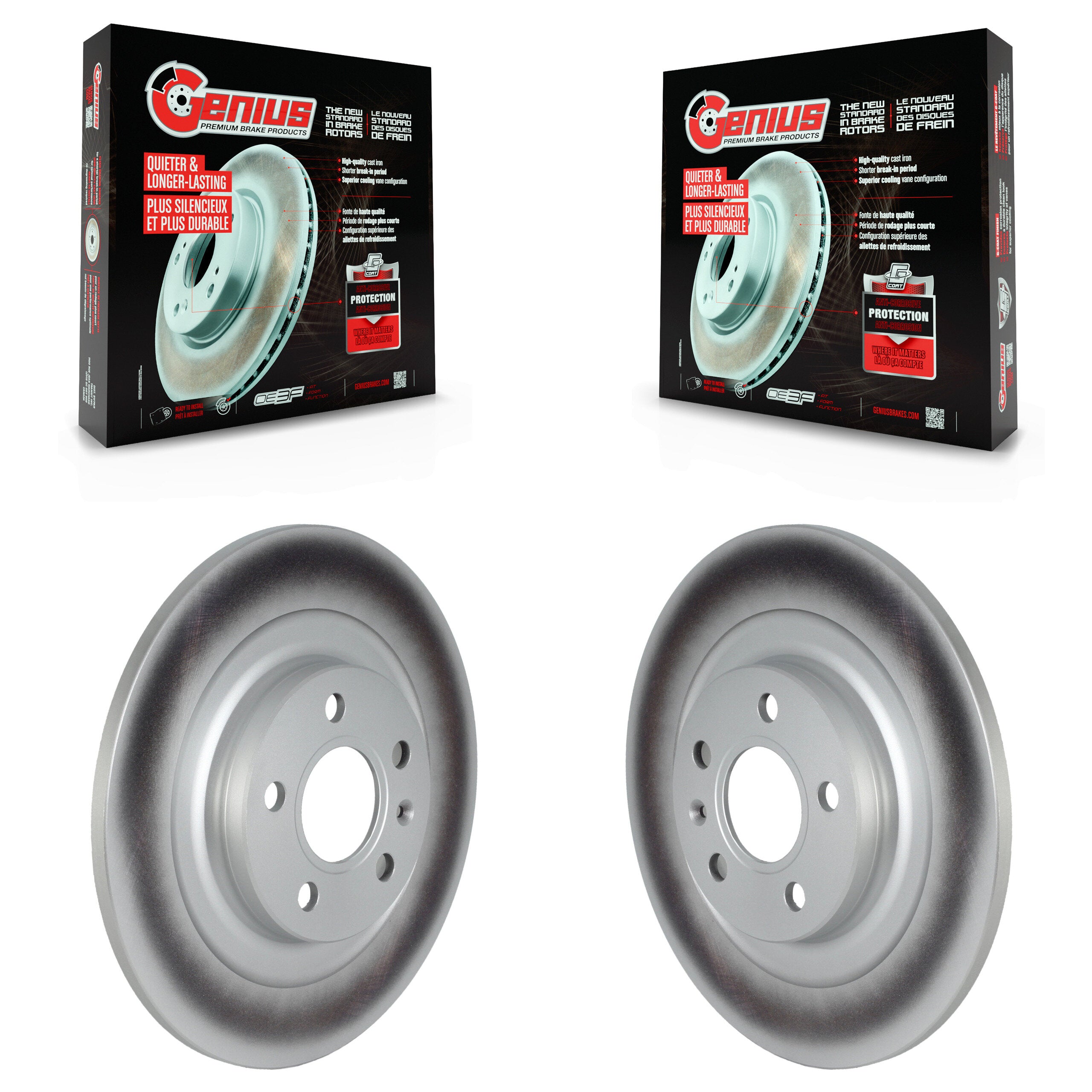 Genius KG-101651 Disc Brake Rotor for 2019-2025 Volvo XC40 - Rear