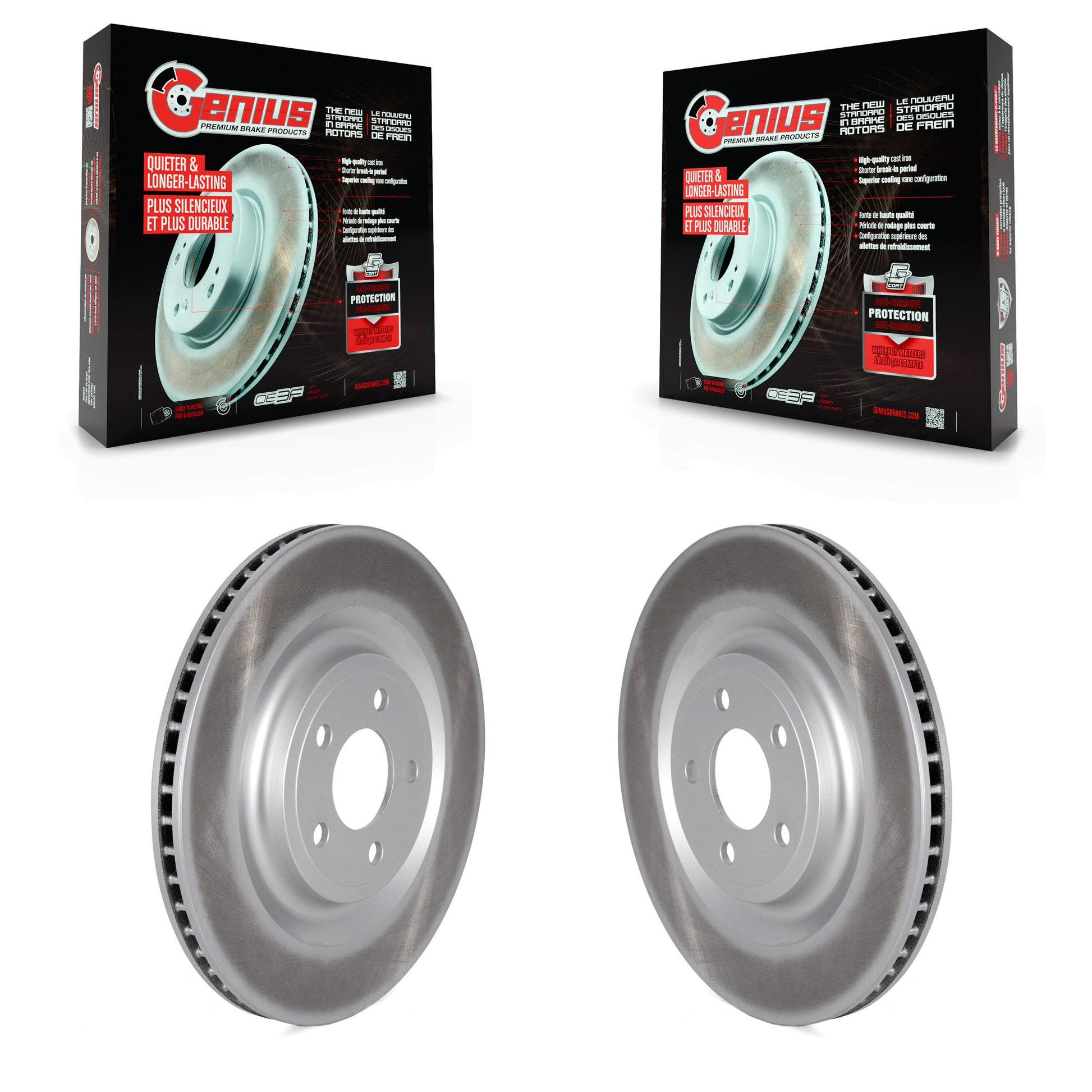 Genius KG-101652 Disc Brake Rotor for 2020-2024 Ford Mustang, Ford Explorer and More - Rear