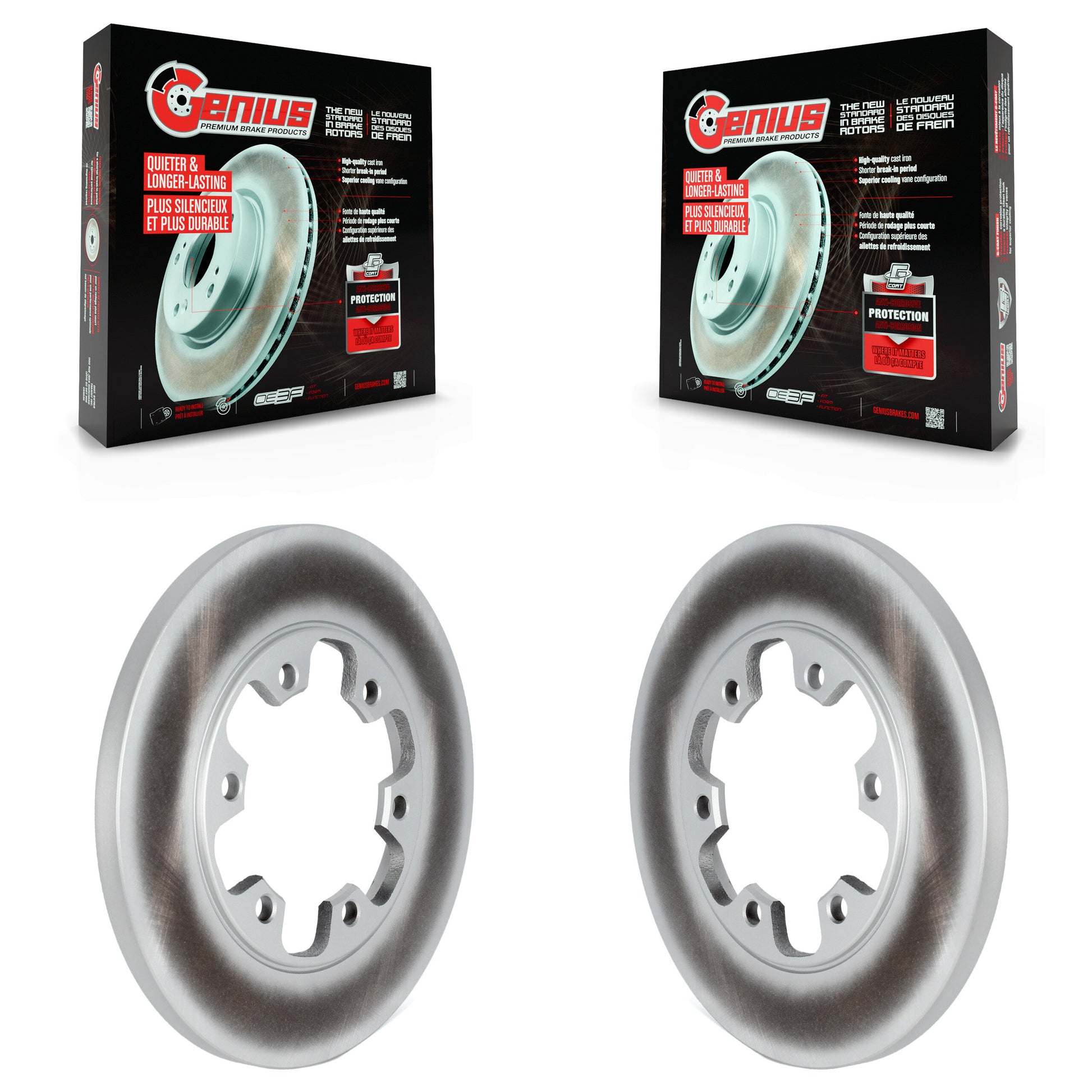 Genius KG-101659 Disc Brake Rotor for 2015-2023 Ford Transit-350 HD, Ford Transit-150 and More - Rear