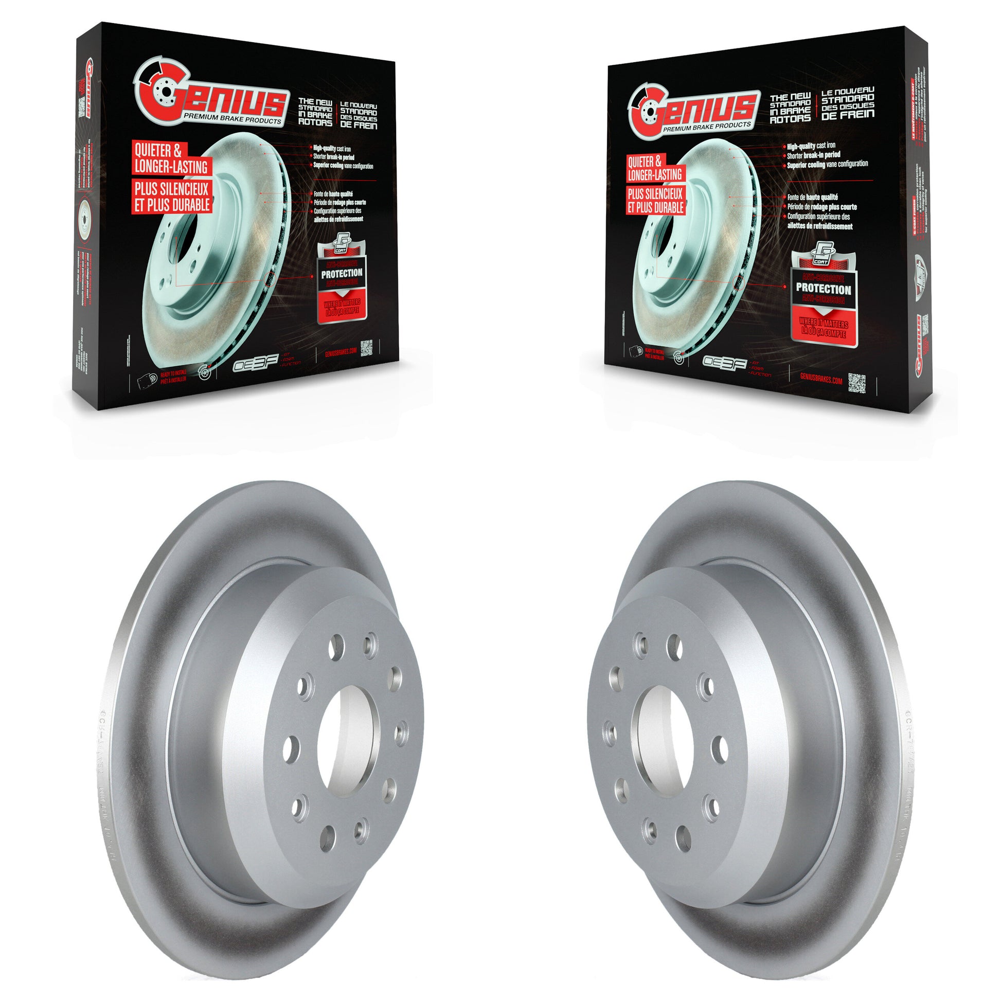 Genius KG-101660 Disc Brake Rotor for 2018-2024 Jeep Wrangler - Rear