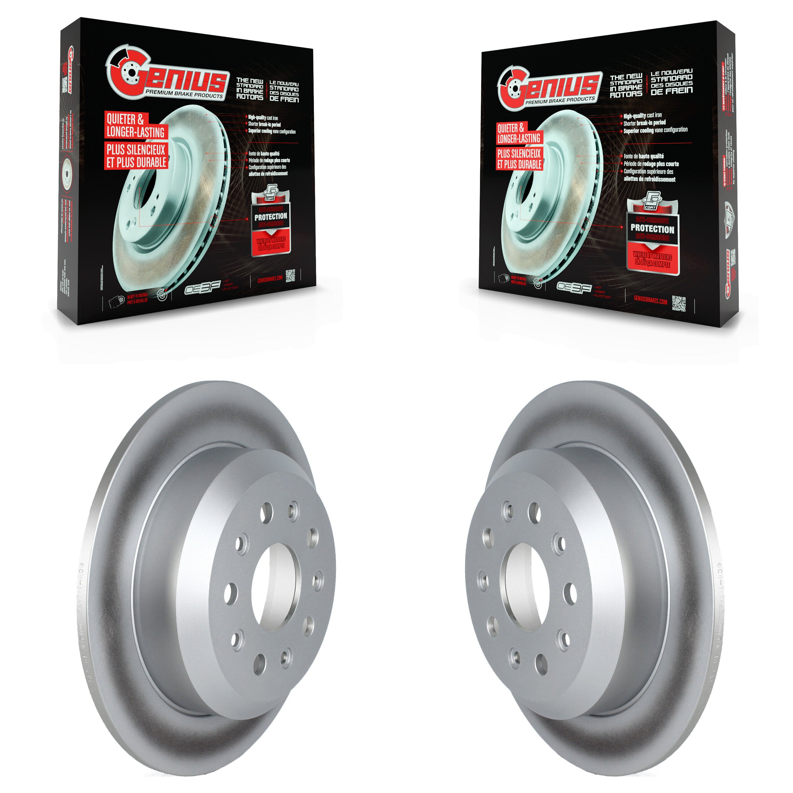 Genius KG-101660 Disc Brake Rotor for 2018-2024 Jeep Wrangler - Rear