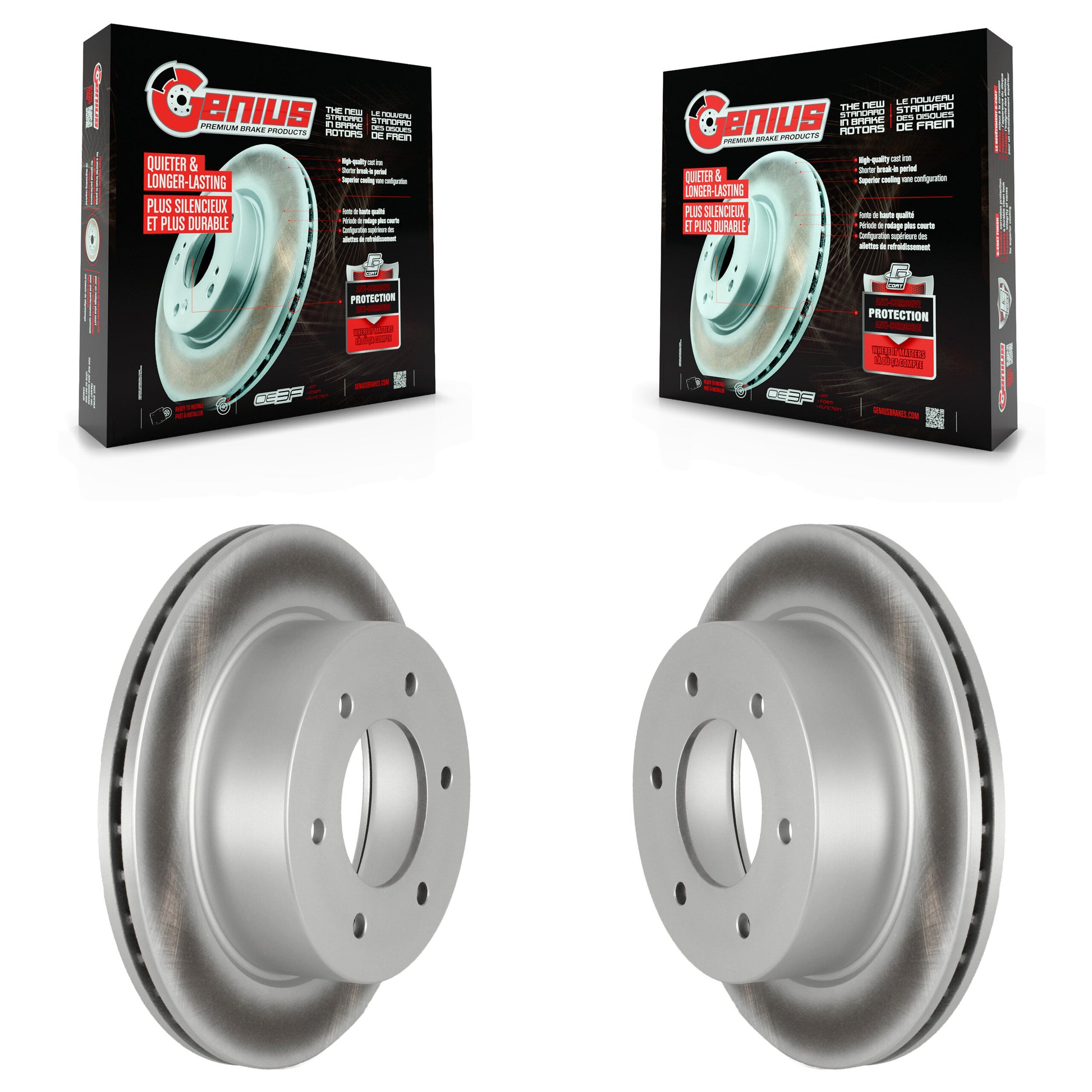Genius KG-101669 Disc Brake Rotor for 2019-2024 Ford Bronco, Ford Ranger - Rear