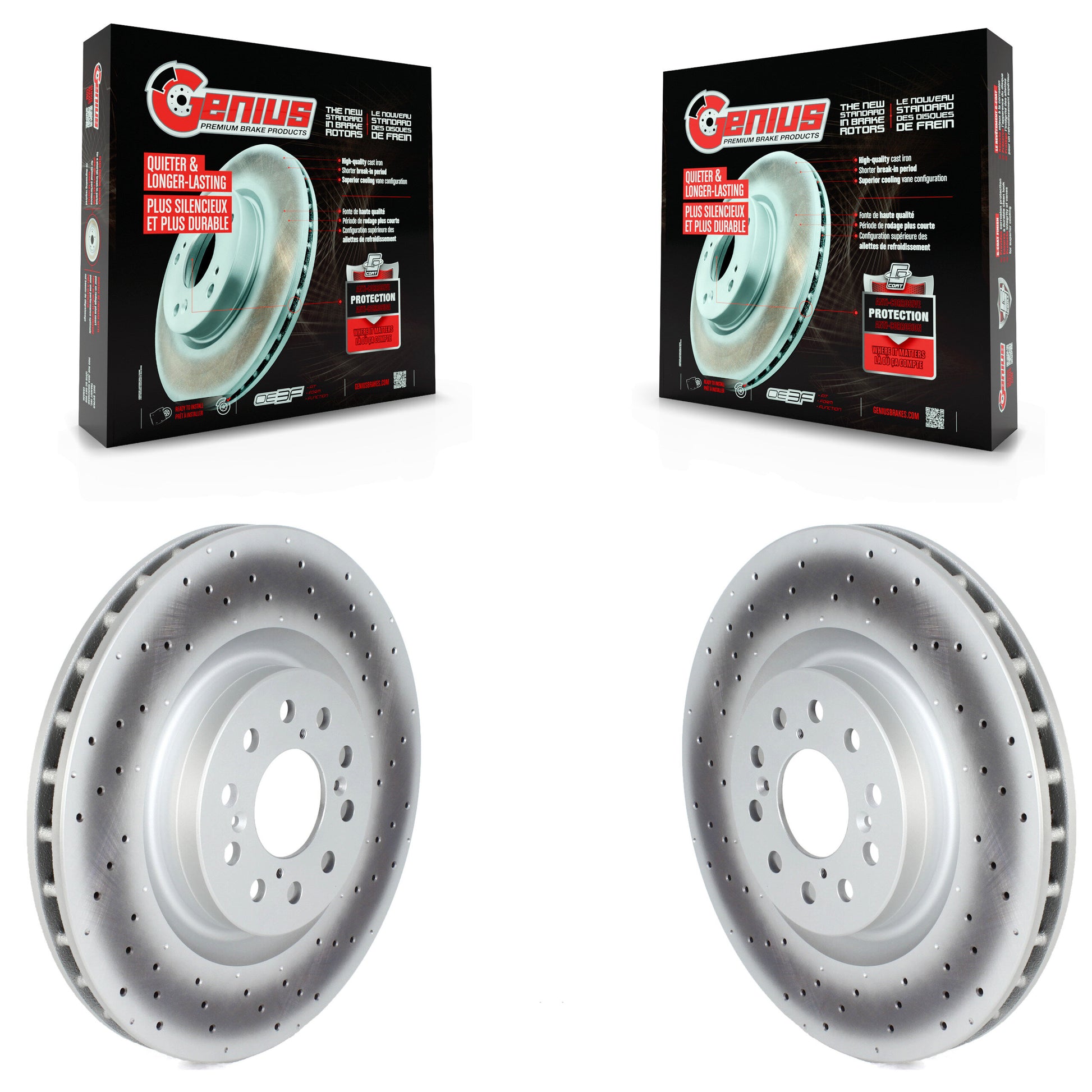 Genius KG-101710 Disc Brake Rotor for 2017-2020 Honda Civic - Front