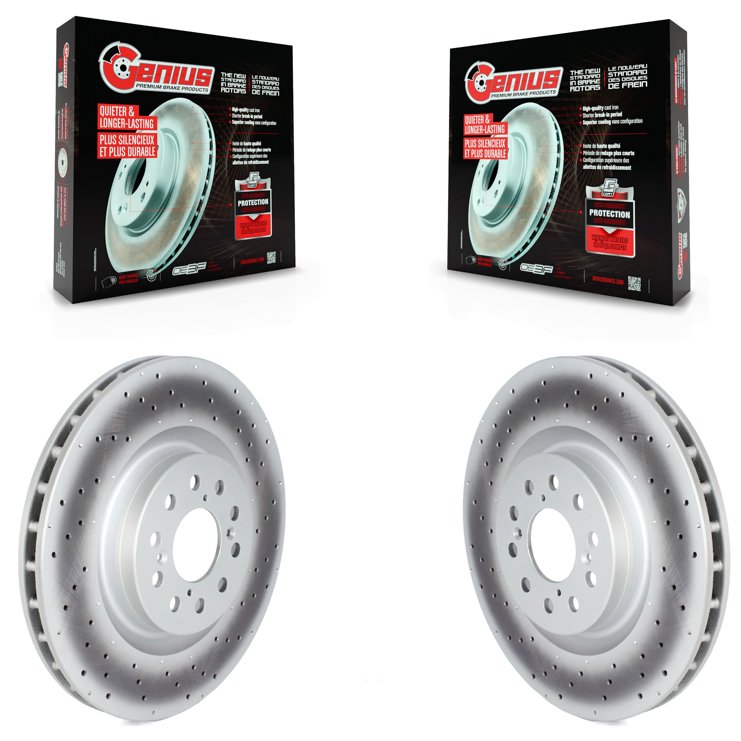 Genius KG-101710 Disc Brake Rotor for 2017-2020 Honda Civic - Front
