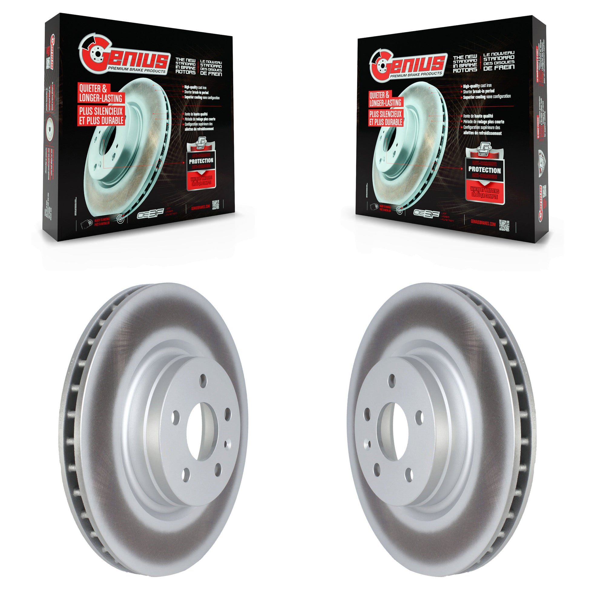 Genius KG-101718 Disc Brake Rotor for 2012-2019 Tesla X, Tesla S - Front
