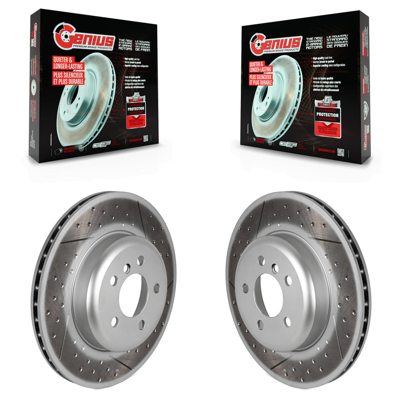 Genius KG-101726 Disc Brake Rotor for 2013-2020 BMW 330i GT xDrive, BMW 330i xDrive and More - Rear