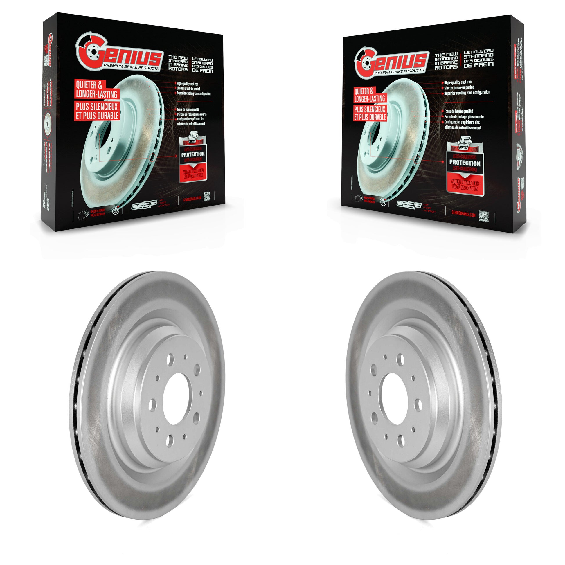 Genius KG-101730 Disc Brake Rotor for 2017-2022 Tesla 3 - Rear