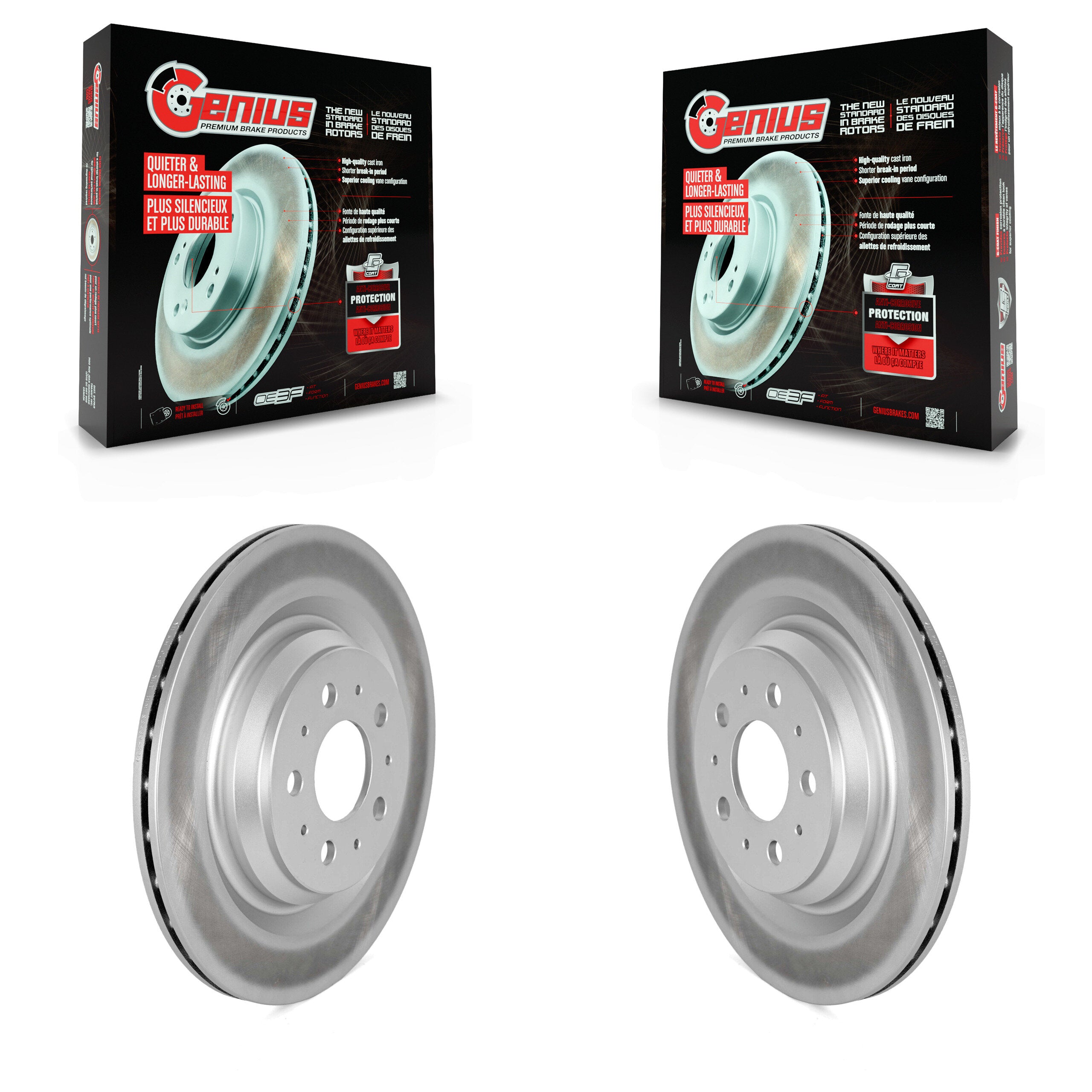 Genius KG-101730 Disc Brake Rotor for 2017-2022 Tesla 3 - Rear