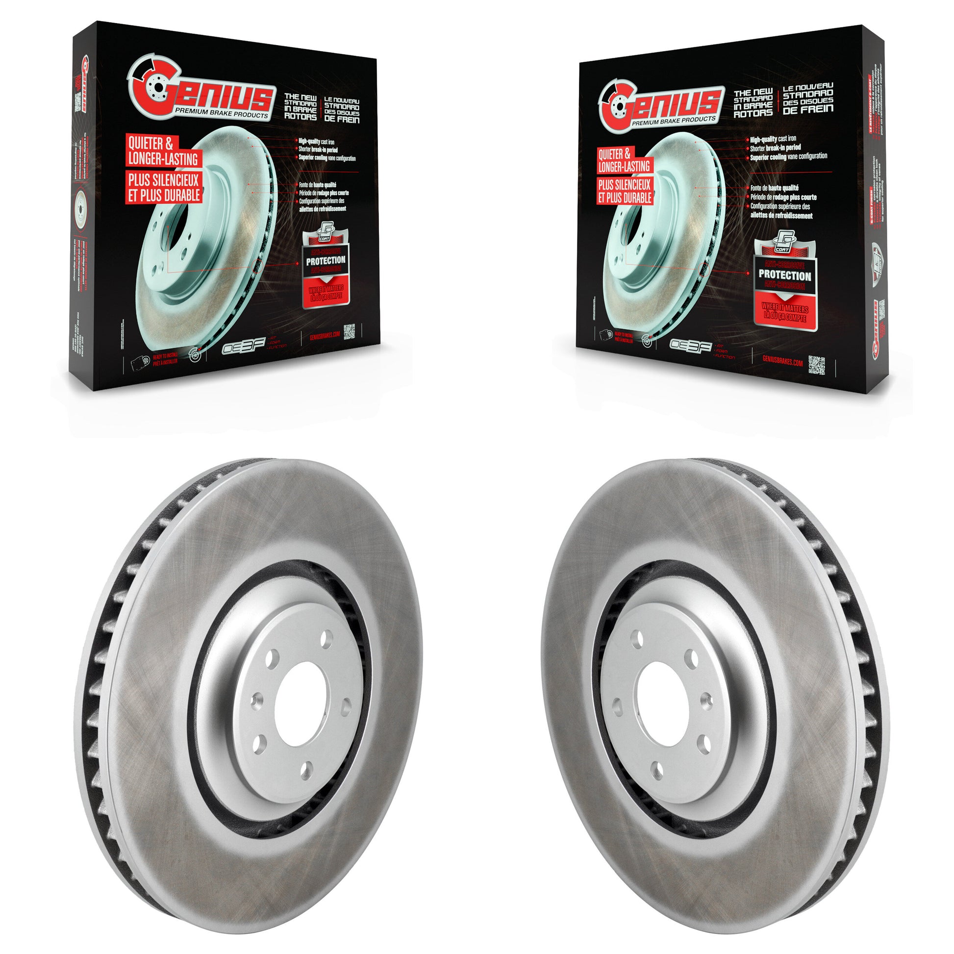 Genius KG-101790 Disc Brake Rotor for 2011-2018 Audi SQ5, Audi A8 Quattro - Front