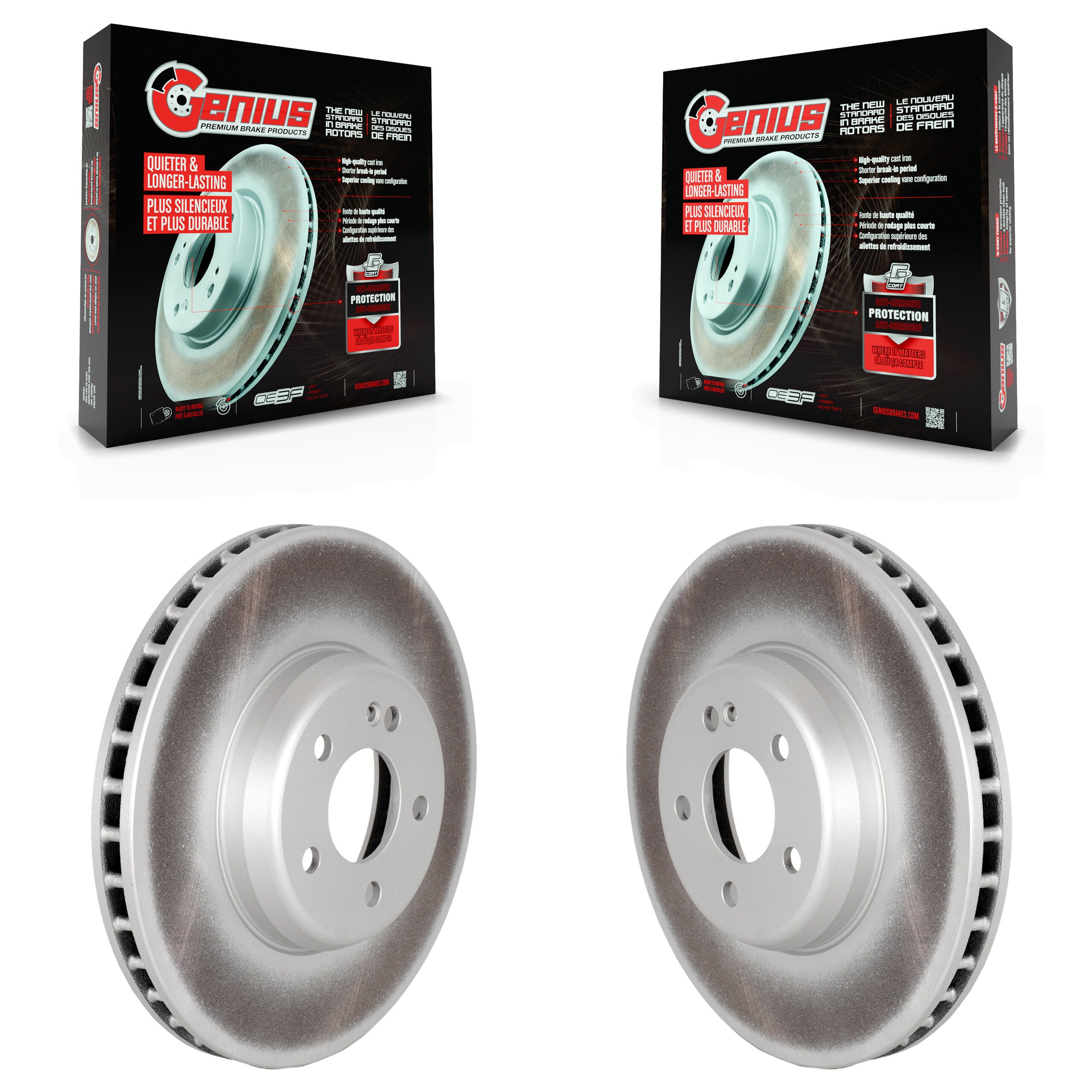 Genius KG-101792 Disc Brake Rotor for 2015-2021 Mercedes-Benz E300, Mercedes-Benz C300 - Front