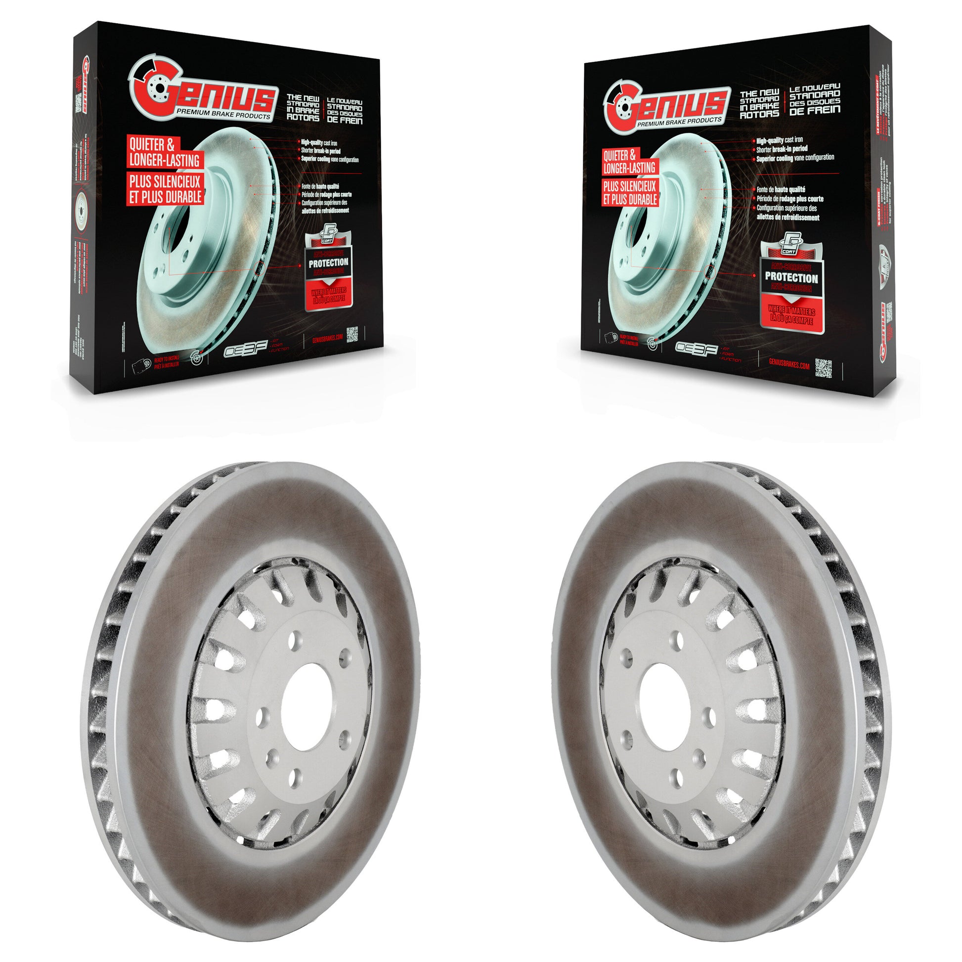 Genius KG-101793 Disc Brake Rotor for 2016-2022 Audi e-tron Sportback, Audi A6 Quattro and More - Front