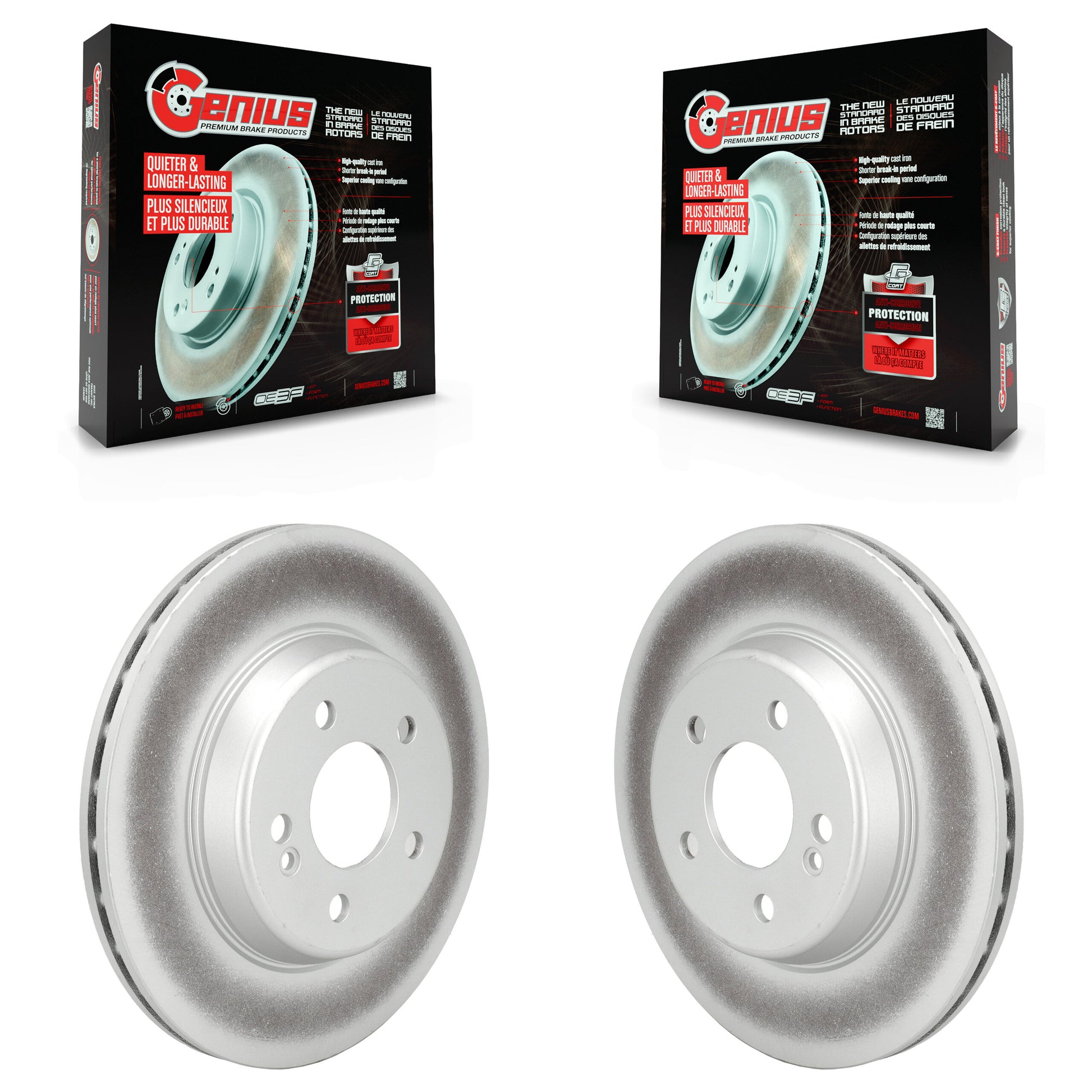 Genius KG-101799 Disc Brake Rotor for 2015-2021 Mercedes-Benz E350, Mercedes-Benz C300 and More - Rear
