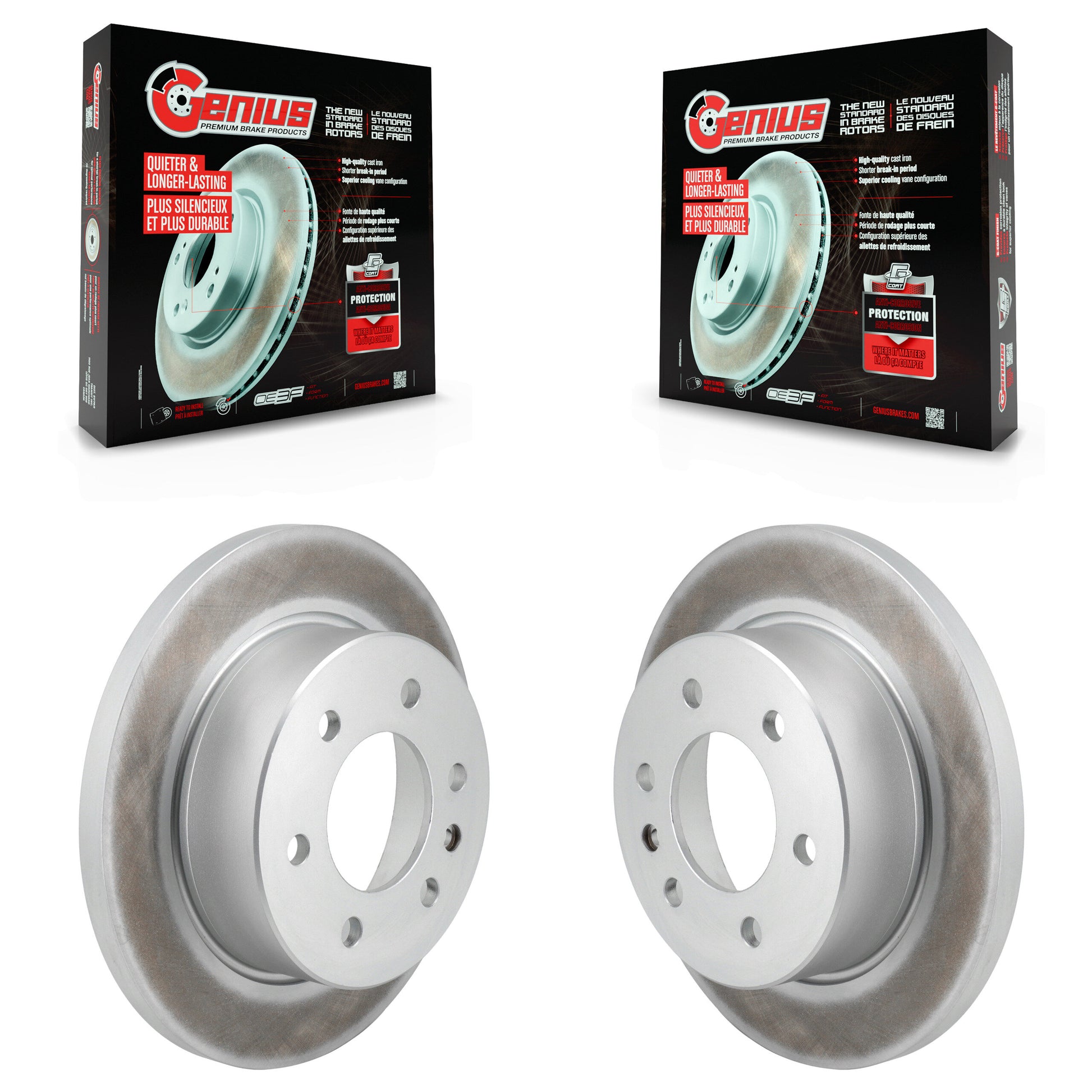 Genius KG-101828 Disc Brake Rotor for 2019-2024 Freightliner Sprinter 2500, Freightliner Sprinter 3500 and More - Rear