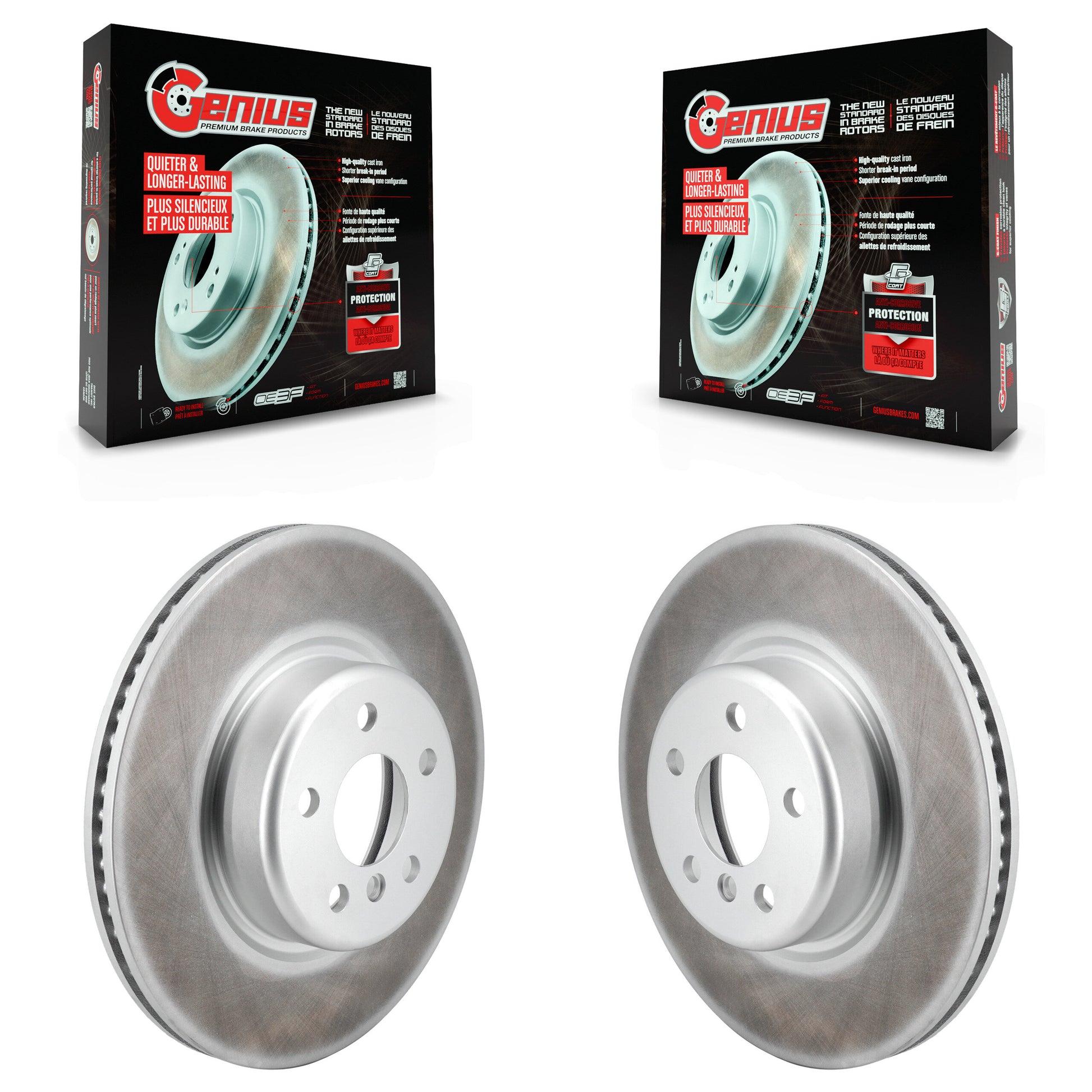 Genius KG-101852 Disc Brake Rotor for 2018-2023 BMW 230i, BMW 330e and More - Front