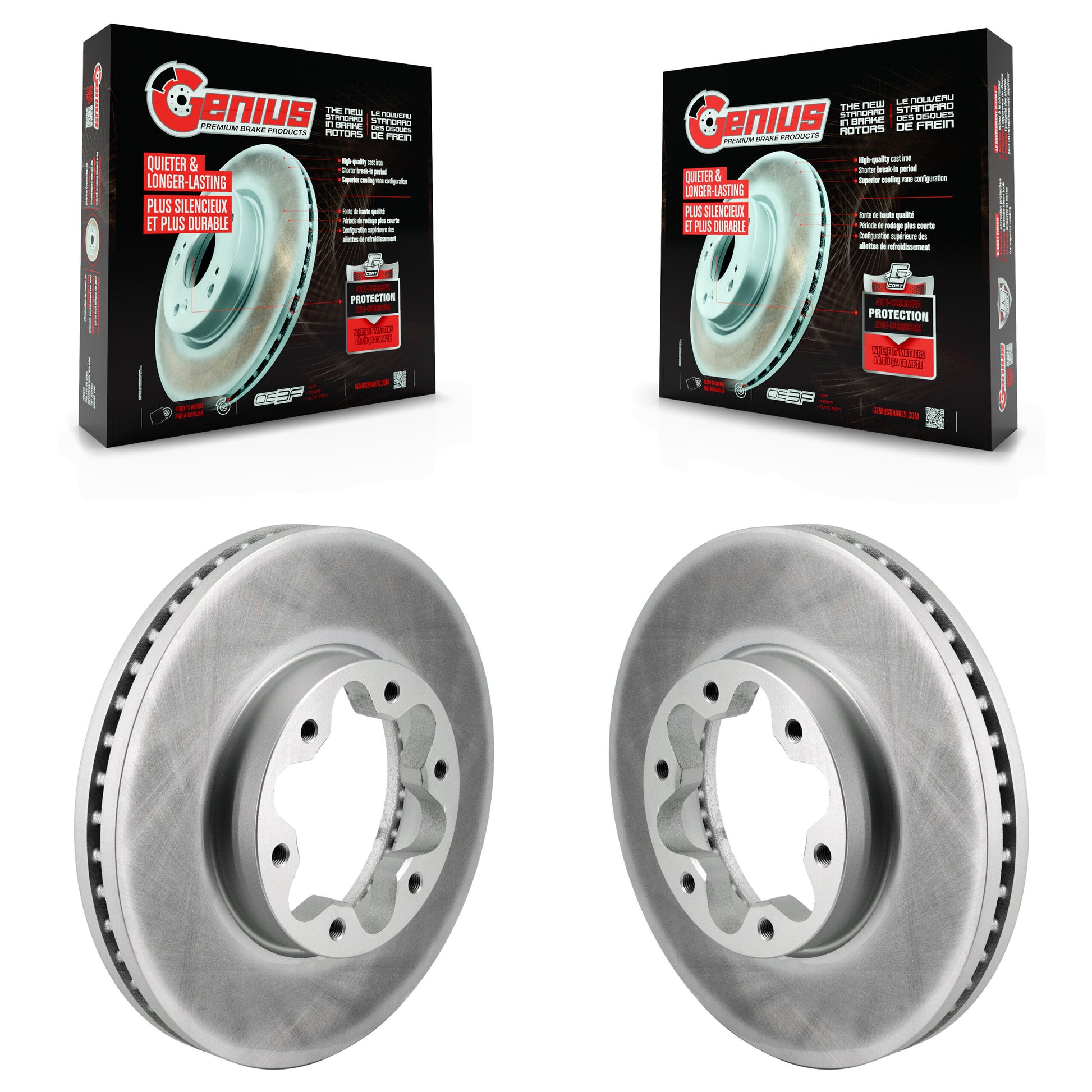 Genius KG-101853 Disc Brake Rotor for 2020-2023 Ford Transit-150, Ford Transit-250 and More - Front