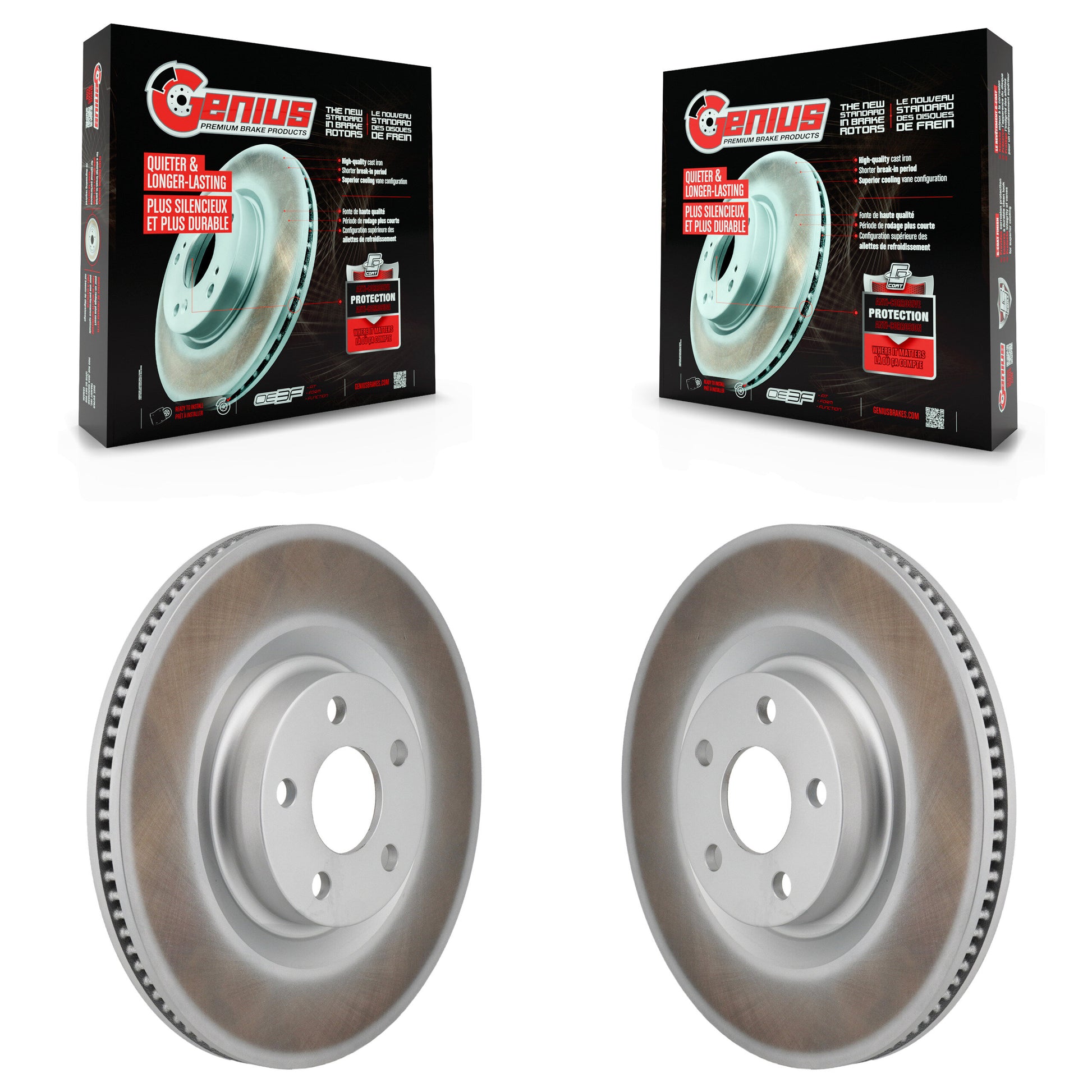 Genius KG-101860 Disc Brake Rotor for 2022-2023 Ford Maverick - Front