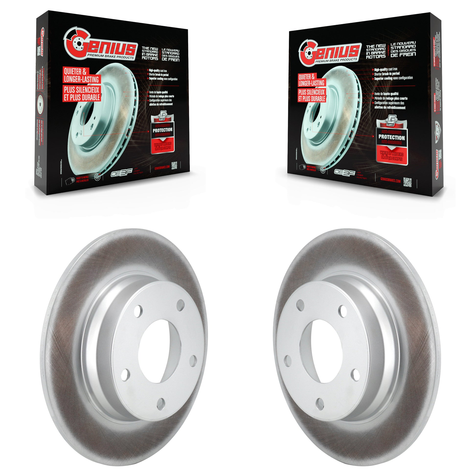 Genius KG-101861 Disc Brake Rotor for 2020-2024 Nissan Sentra - Rear