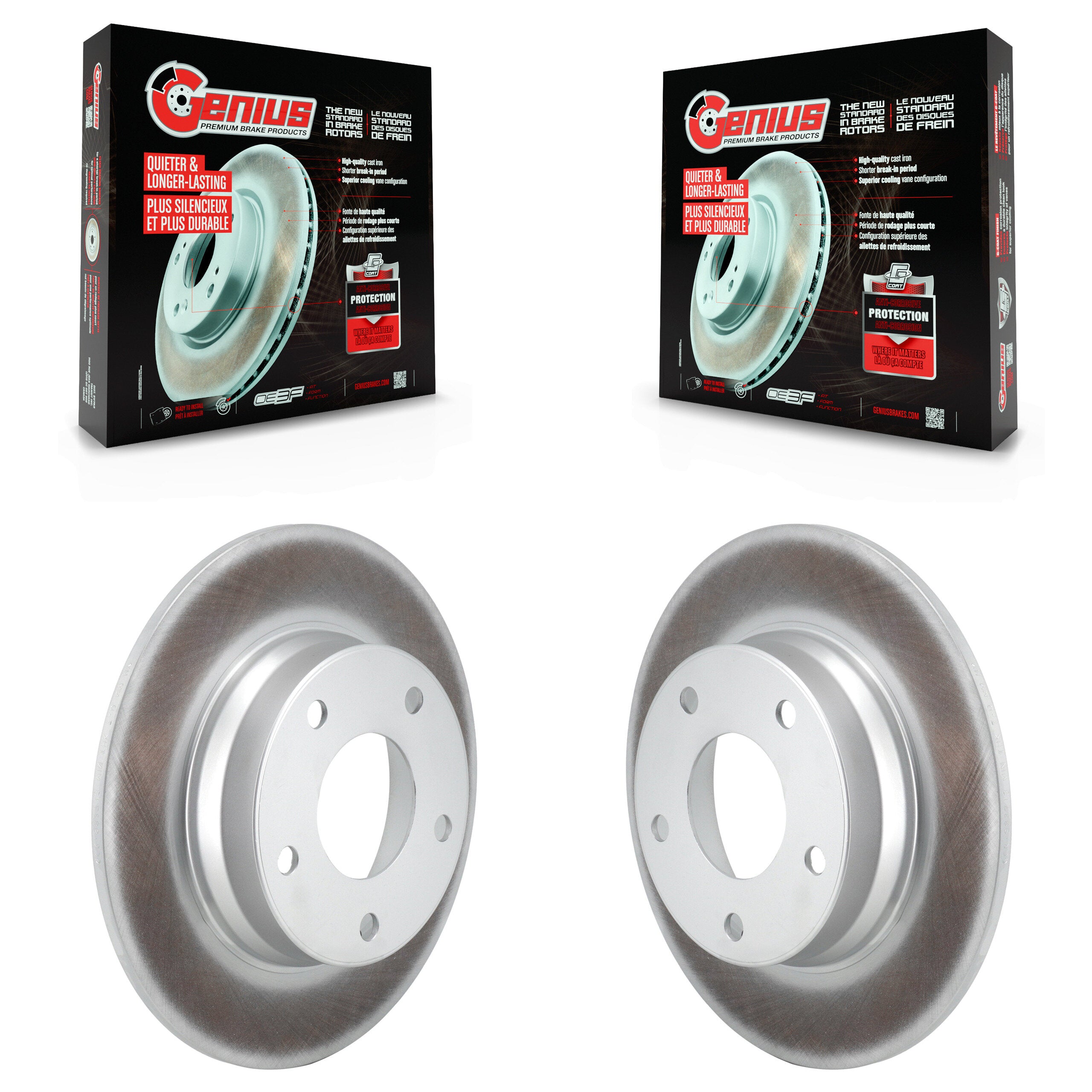 Genius KG-101861 Disc Brake Rotor for 2020-2024 Nissan Sentra - Rear
