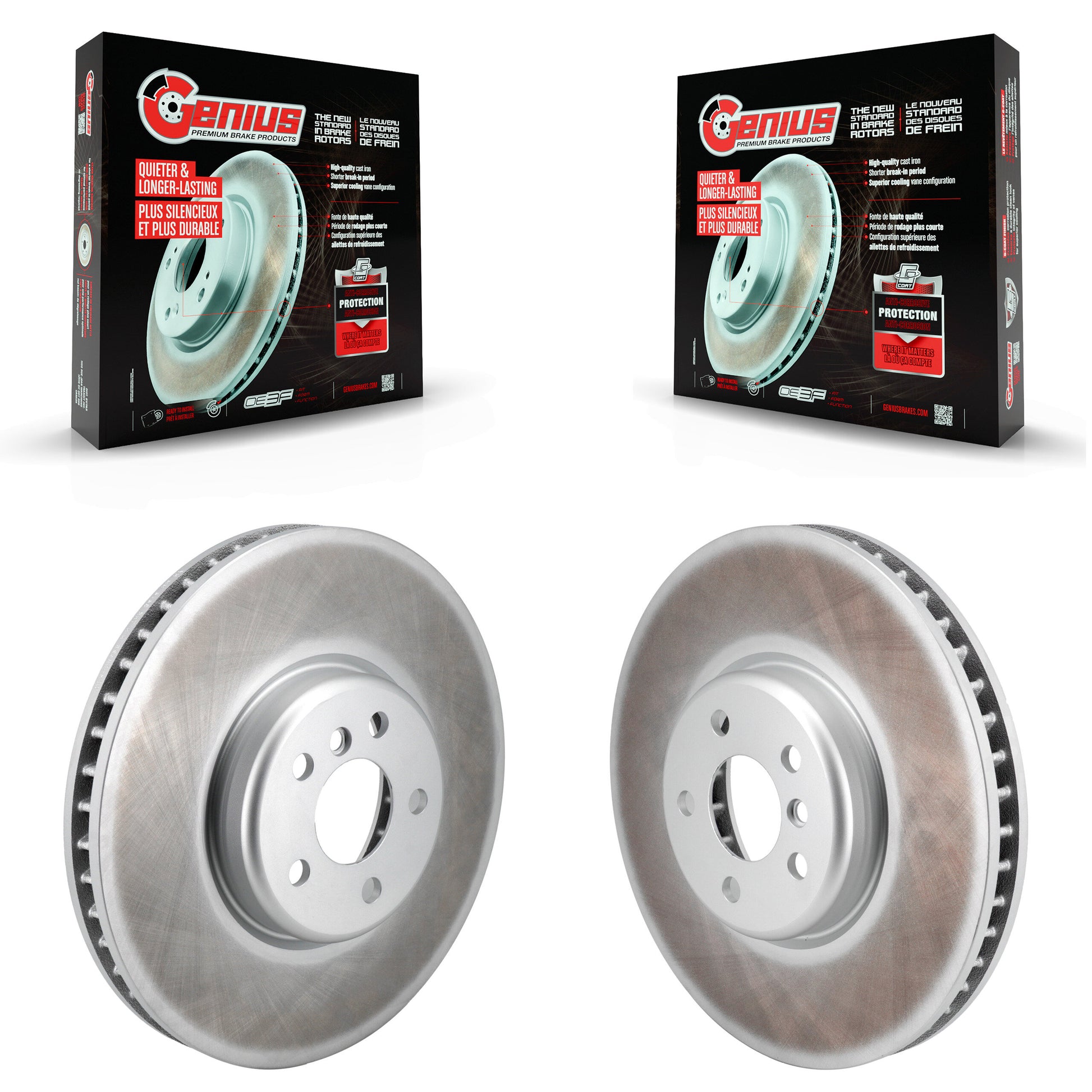 Genius KG-101874 Disc Brake Rotor for 2016-2023 BMW 330i, BMW i4 and More - Front