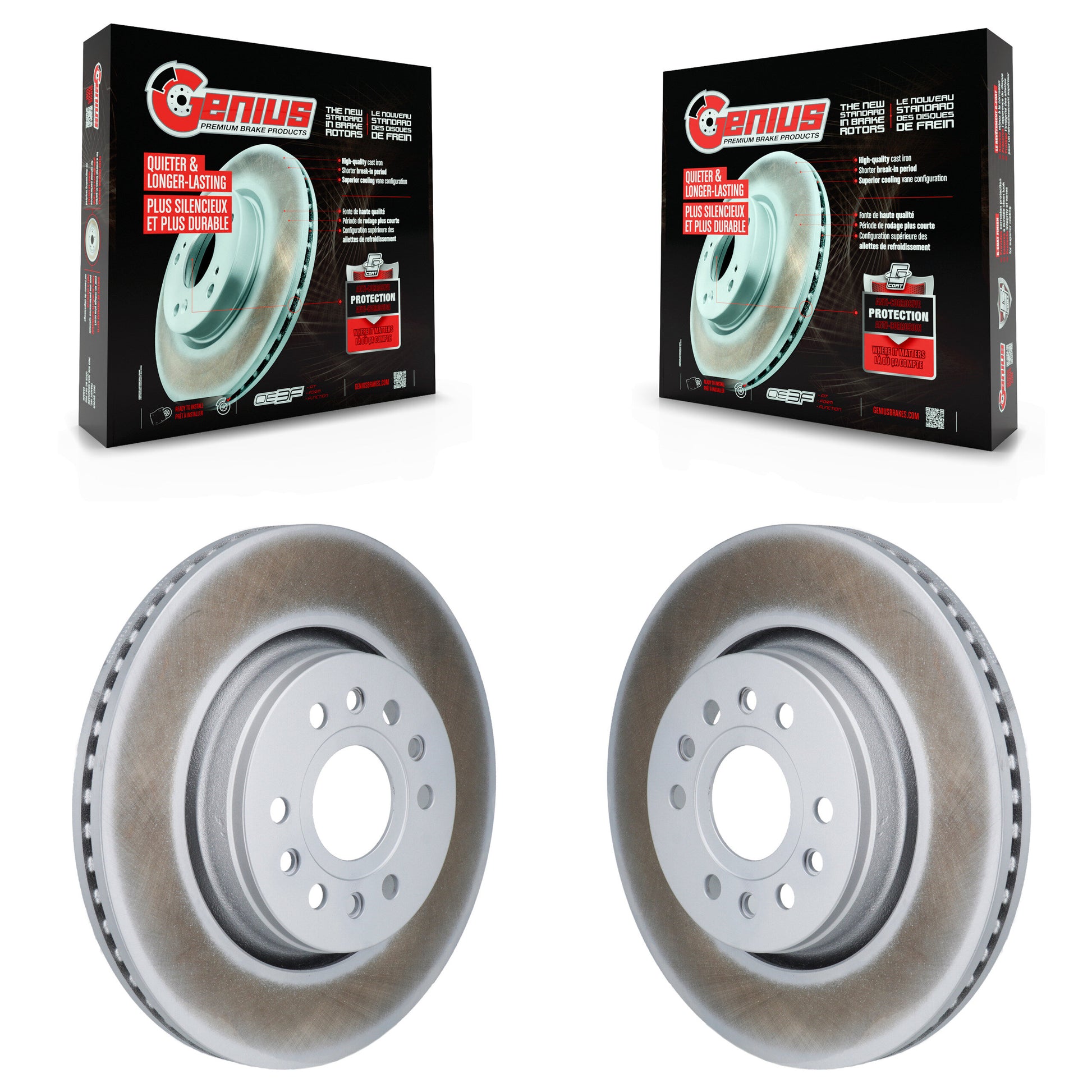 Genius KG-101953 Disc Brake Rotor for 2021-2024 Jeep Grand Wagoneer L, Jeep Wagoneer L and More - Front