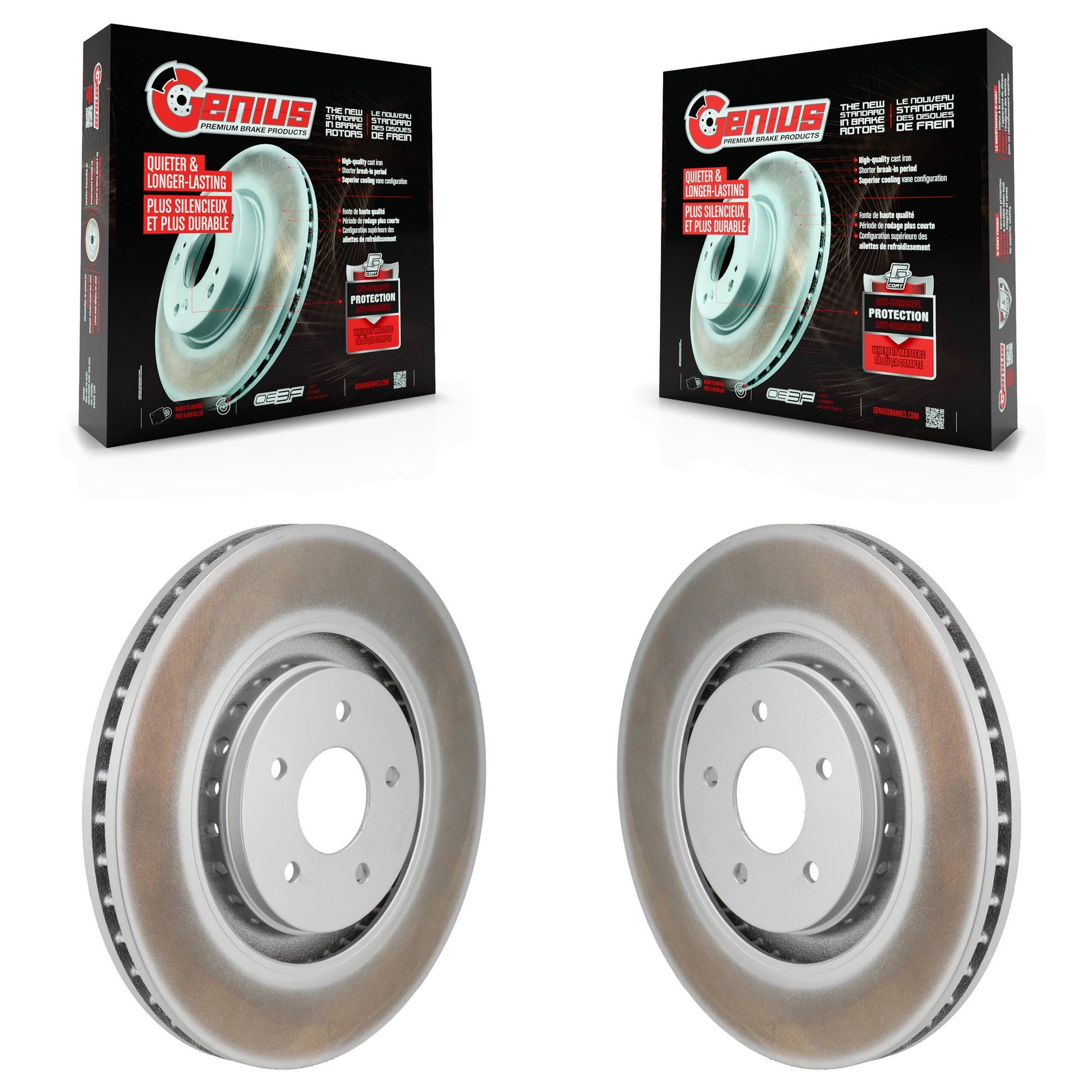 Genius KG-101957 Disc Brake Rotor for 2022-2023 Nissan ARIYA, INFINITI QX60 and More - Front