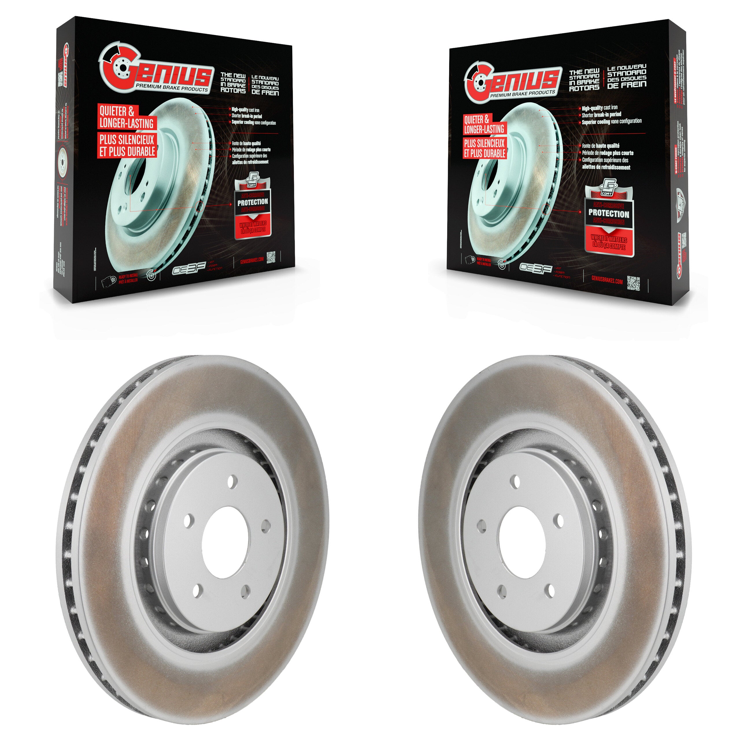 Genius KG-101957 Disc Brake Rotor for 2022-2023 Nissan ARIYA, INFINITI QX60 and More - Front