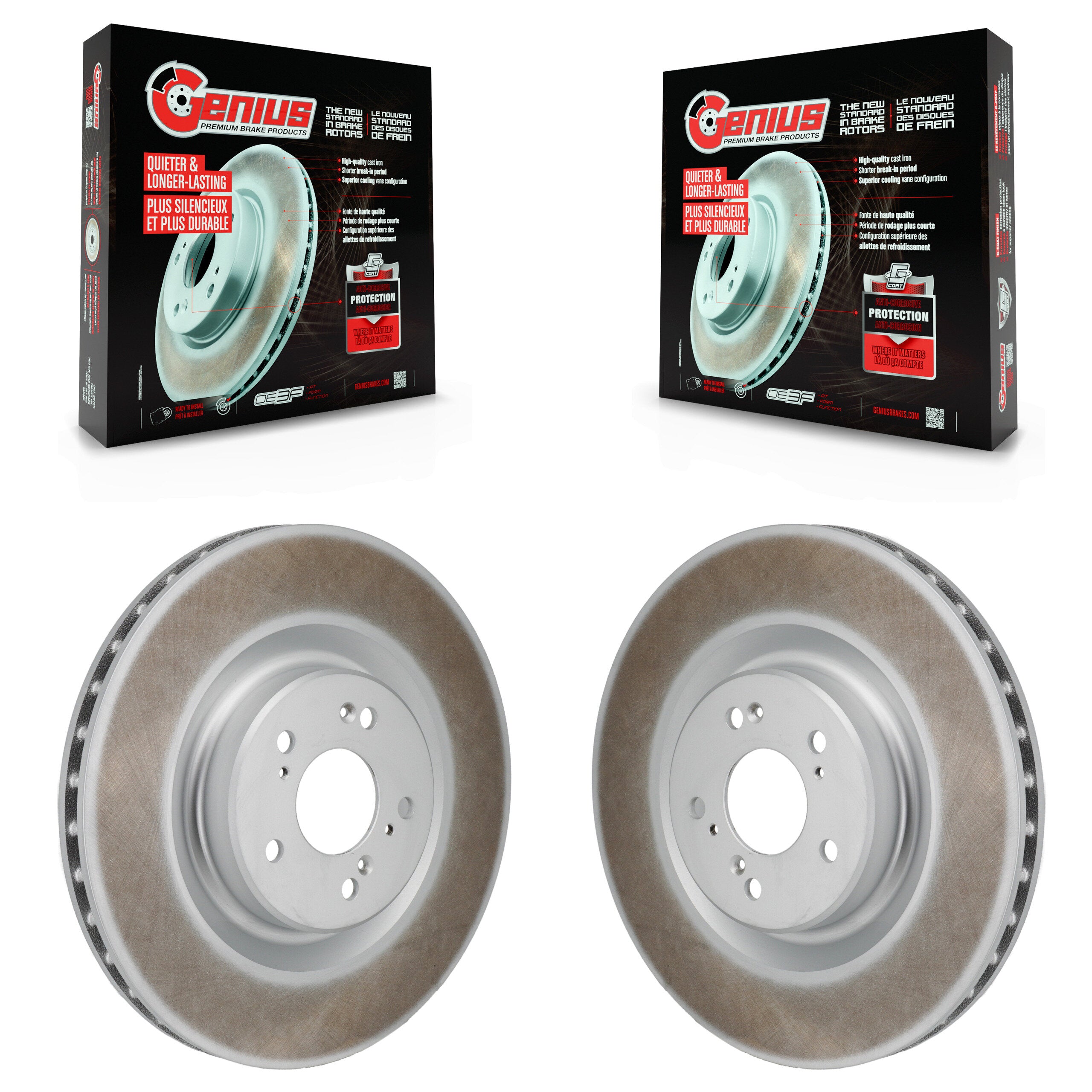 Genius KG-101958 Disc Brake Rotor for 2021-2023 Acura MDX, Acura TLX - Front