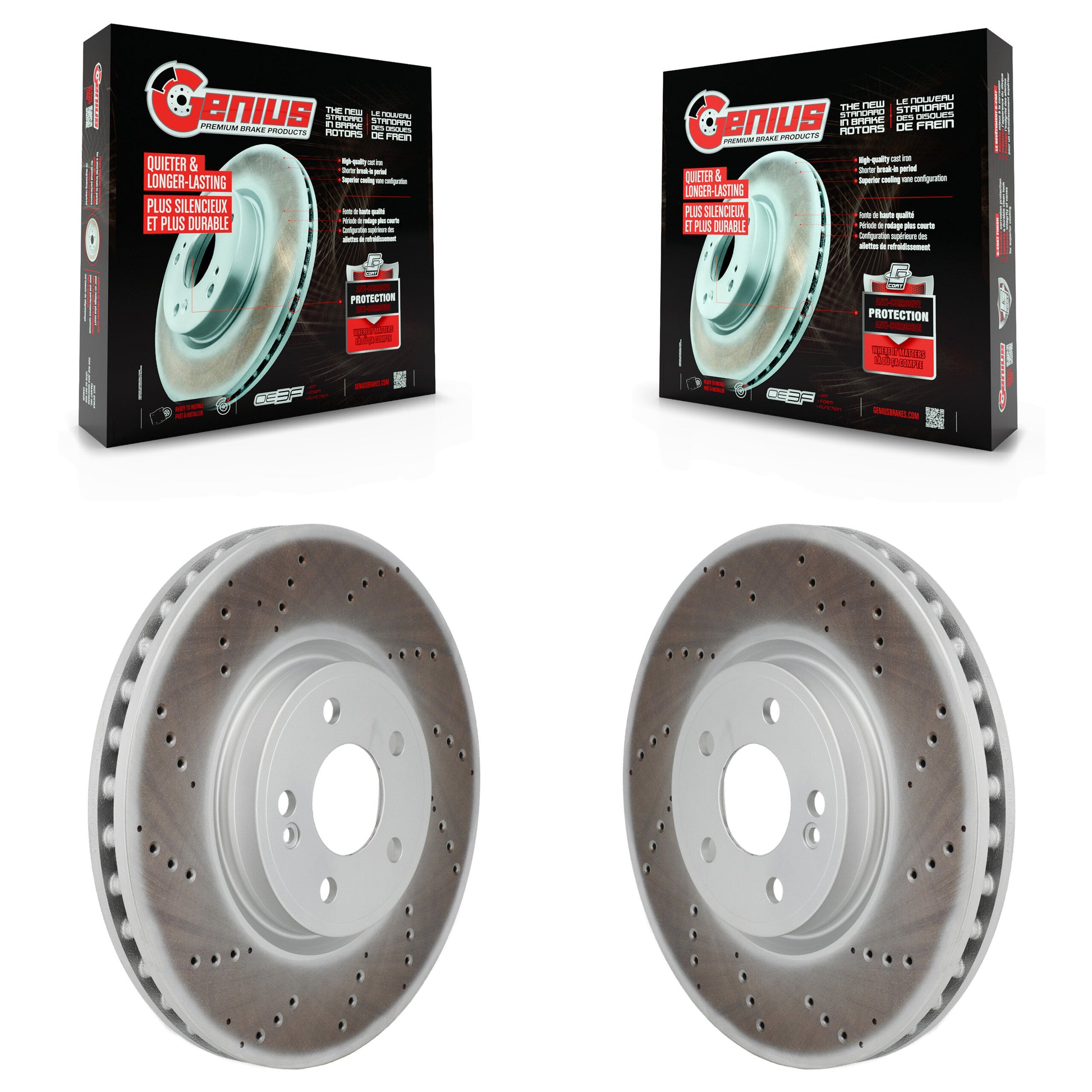 Genius KG-101964 Disc Brake Rotor for 2019-2023 Mercedes-Benz EQB 300, Mercedes-Benz EQB 350 and More - Front