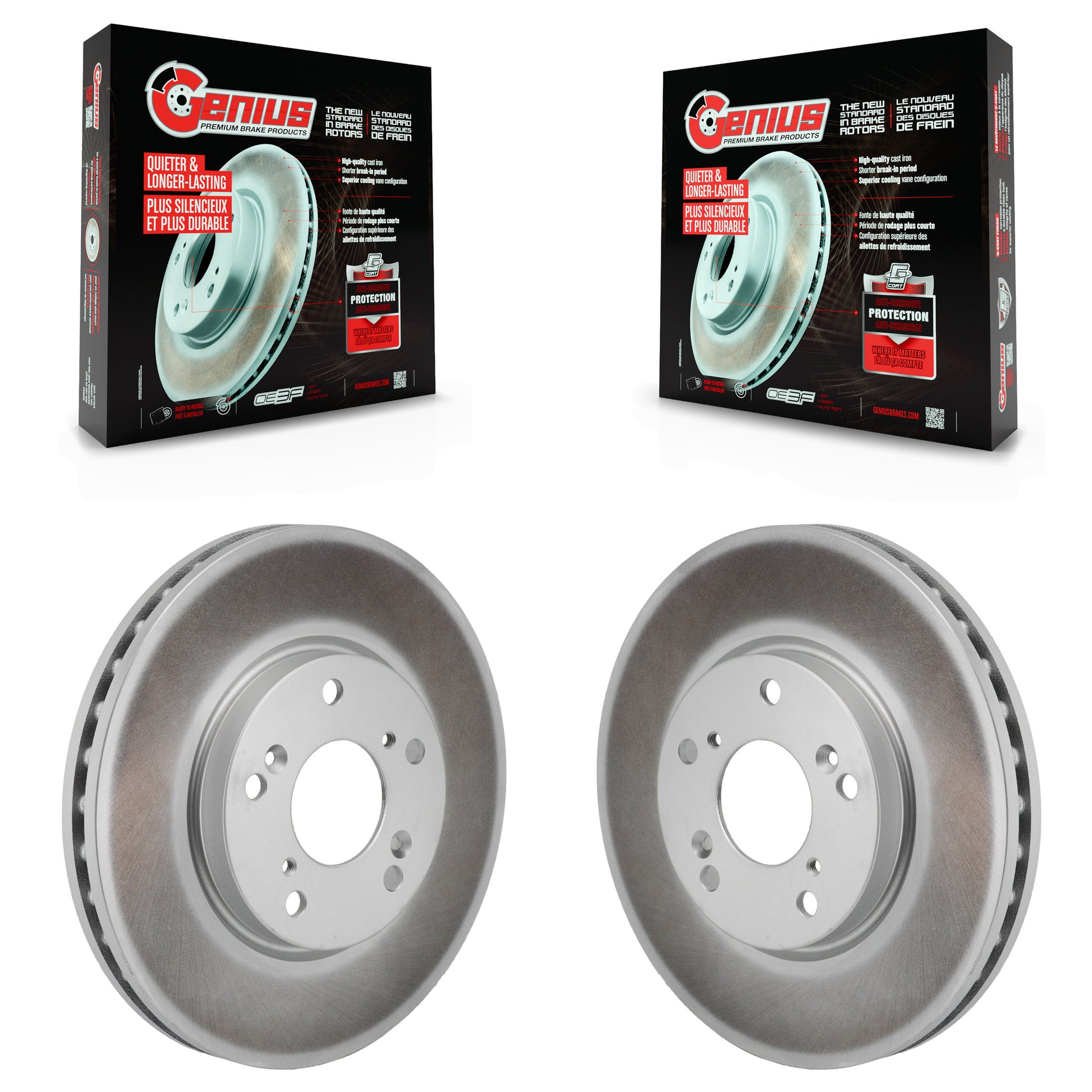 Genius KG-101968 Disc Brake Rotor for 2017-2021 Honda Clarity - Front