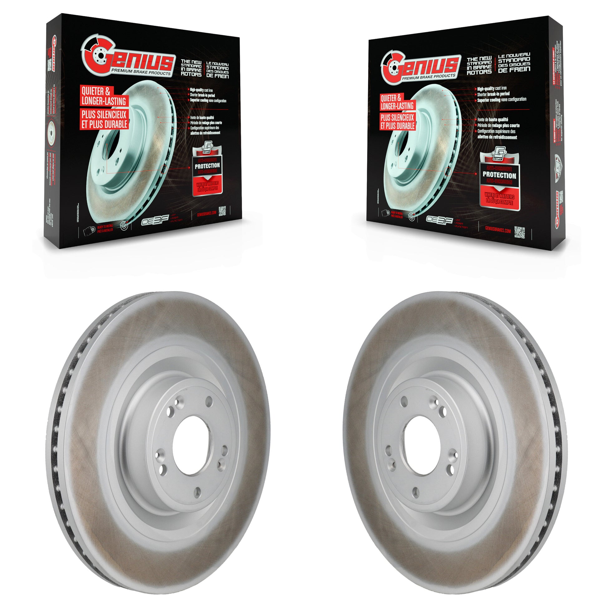 Genius KG-101971 Disc Brake Rotor for 2012-2017 Genesis G80, Hyundai Genesis and More - Front