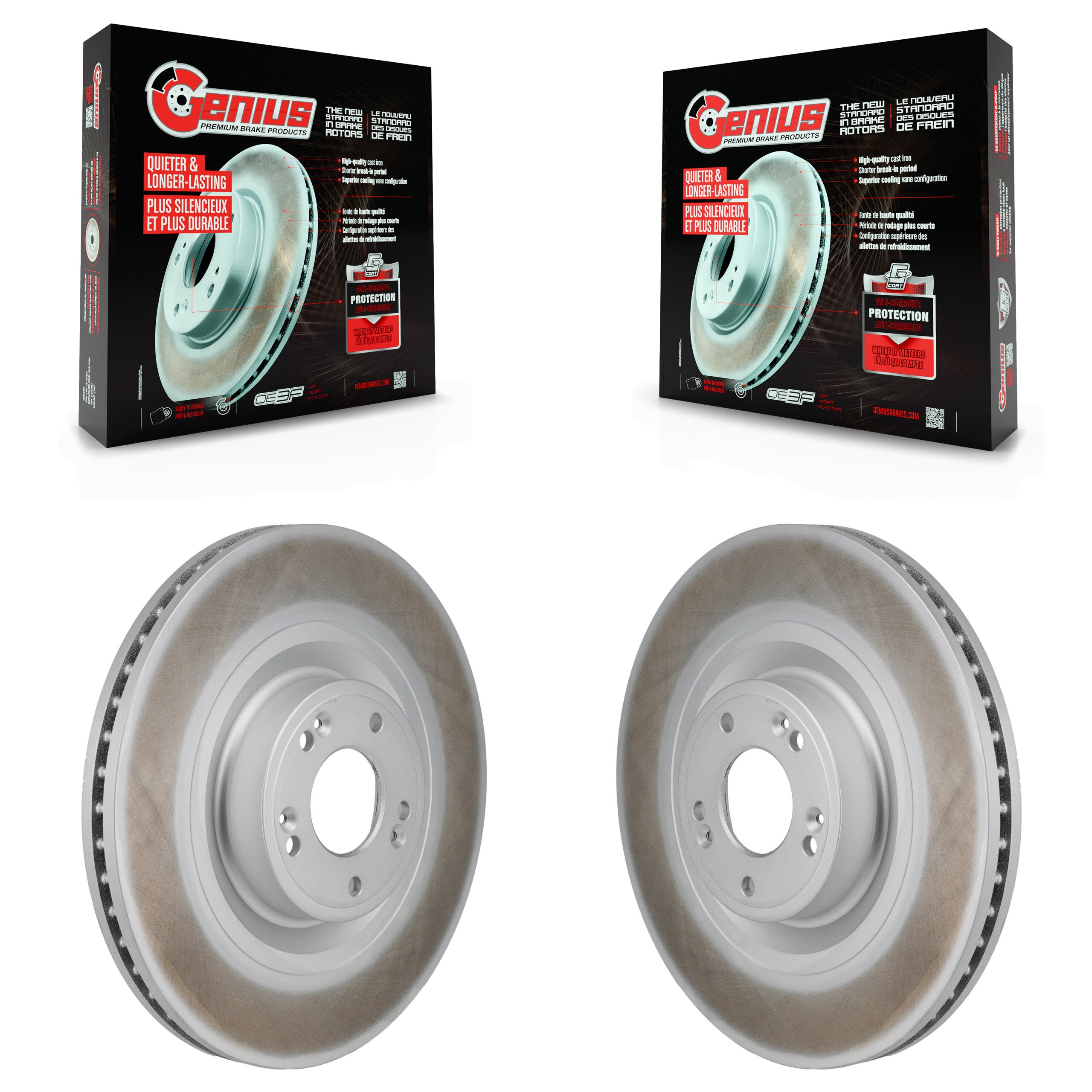 Genius KG-101971 Disc Brake Rotor for 2012-2017 Genesis G80, Hyundai Genesis and More - Front