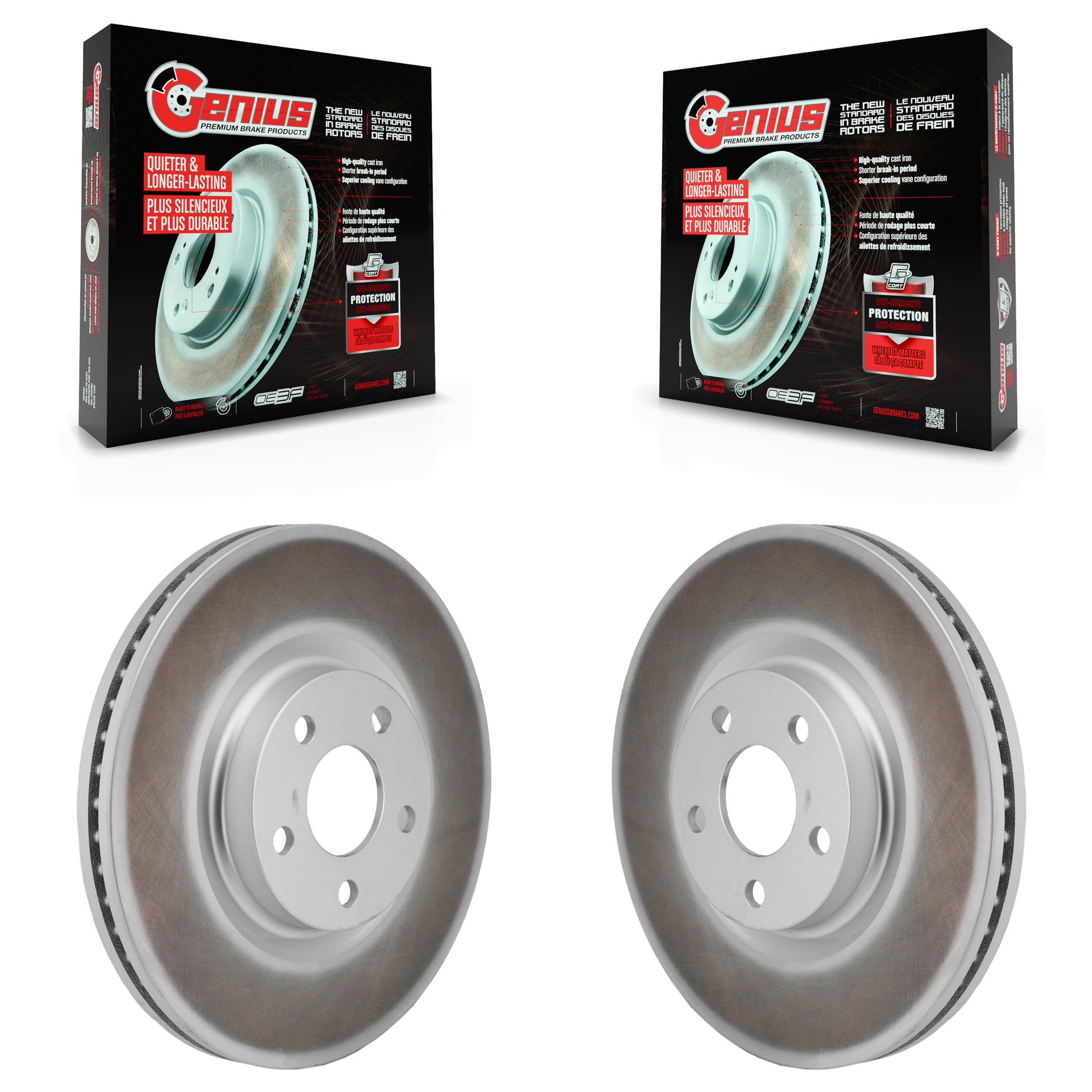 Genius KG-101974 Disc Brake Rotor for 2017-2020 Lincoln MKZ - Front